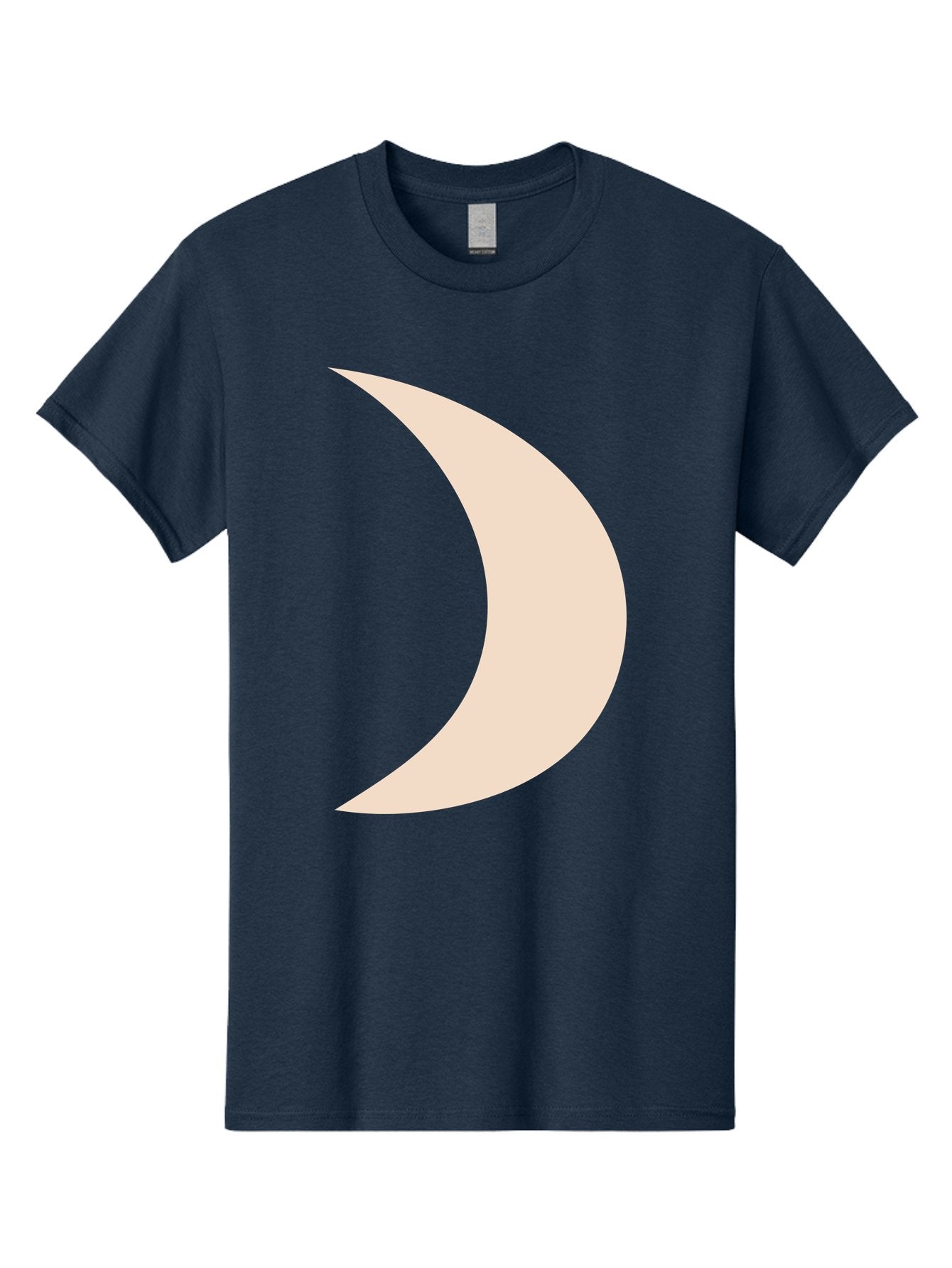 Crescent-Moon-2 Men'S Graphic Tee, 100% Cotton, Comfortable Casual Summer Wear, Machine Washable, Crescent Moon Shape, Minimalist Design, Simple Graphics, Tan Color, Abstract Art, Lunar Symbol, Night Sky Theme Aae006 6