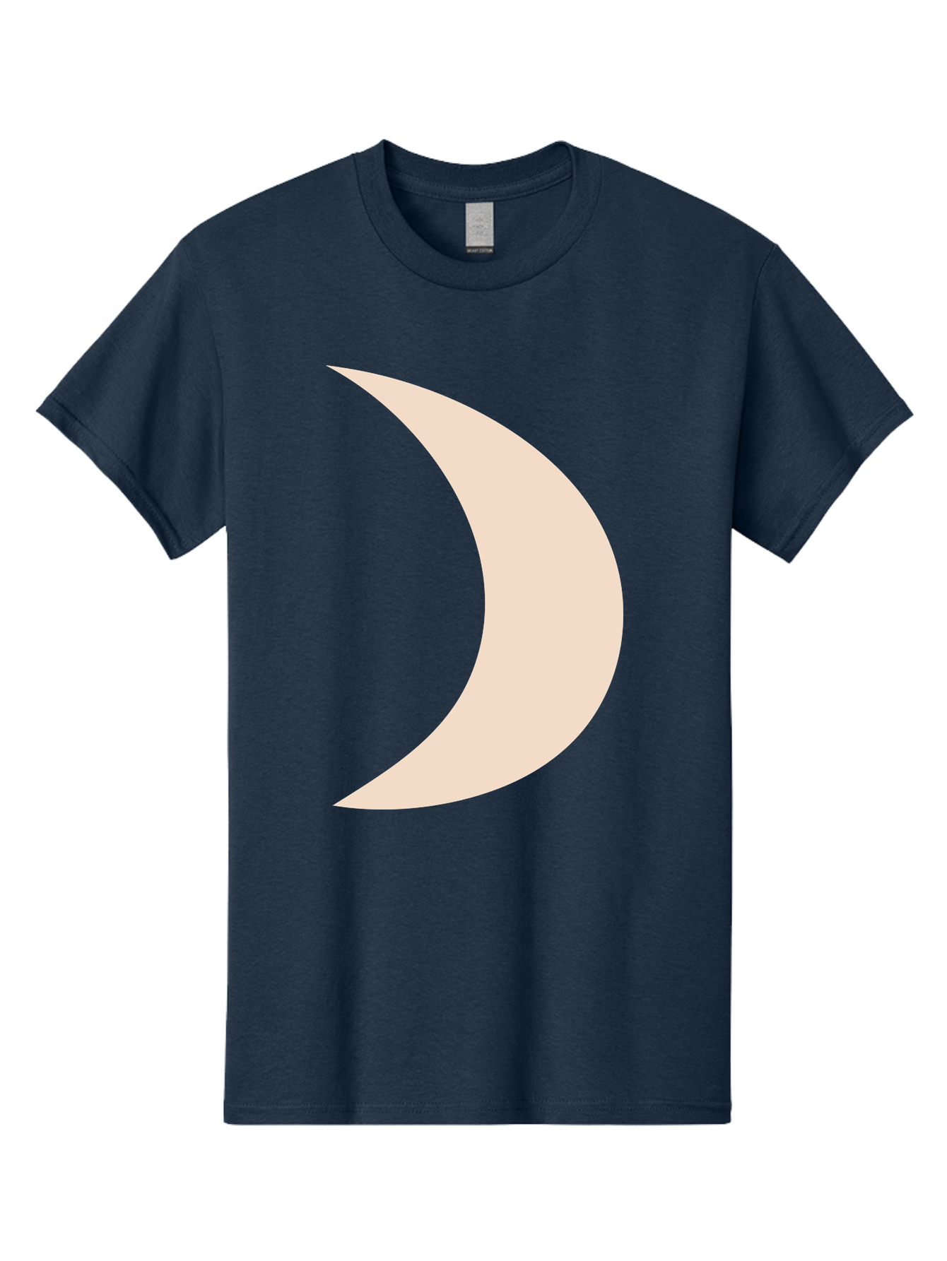 Crescent-Moon-2 Men'S Graphic Tee, 100% Cotton, Comfortable Casual Summer Wear, Machine Washable, Crescent Moon Shape, Minimalist Design, Simple Graphics, Tan Color, Abstract Art, Lunar Symbol, Night Sky Theme Aae006 13