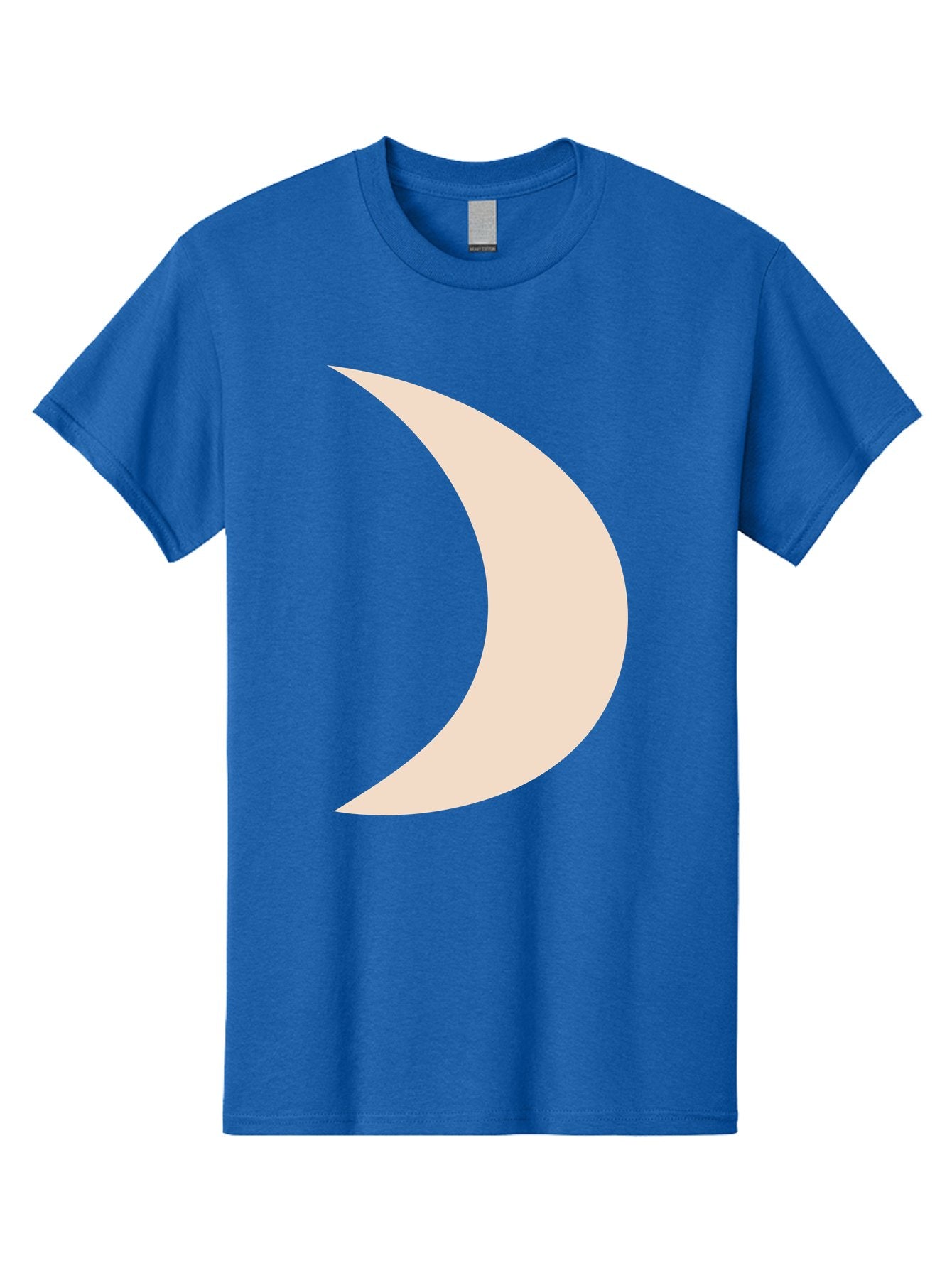 Crescent-Moon-2 Men'S Graphic Tee, 100% Cotton, Comfortable Casual Summer Wear, Machine Washable, Crescent Moon Shape, Minimalist Design, Simple Graphics, Tan Color, Abstract Art, Lunar Symbol, Night Sky Theme Aae006 4