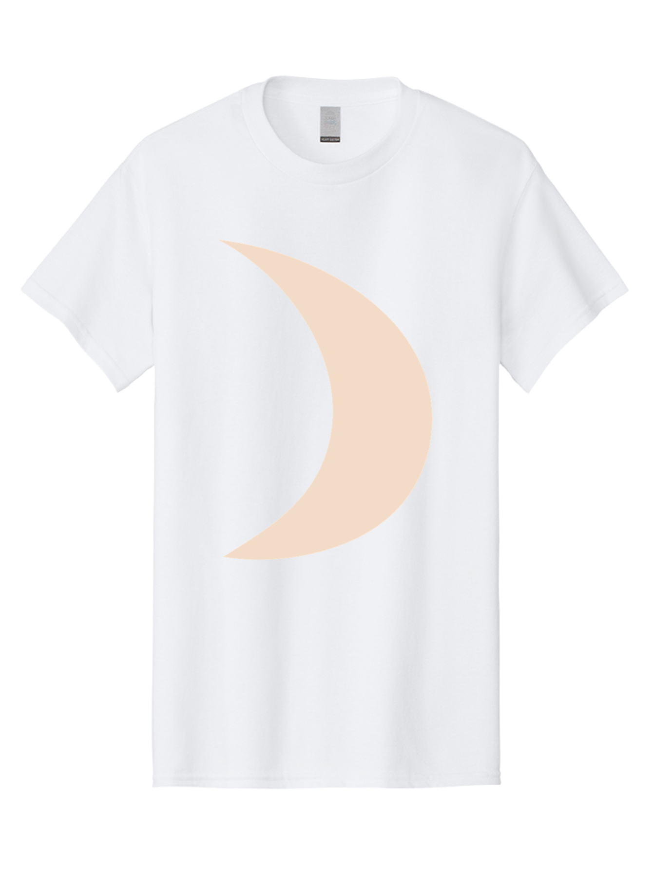 Crescent-Moon-2 Men'S Graphic Tee, 100% Cotton, Comfortable Casual Summer Wear, Machine Washable, Crescent Moon Shape, Minimalist Design, Simple Graphics, Tan Color, Abstract Art, Lunar Symbol, Night Sky Theme Aae006 3