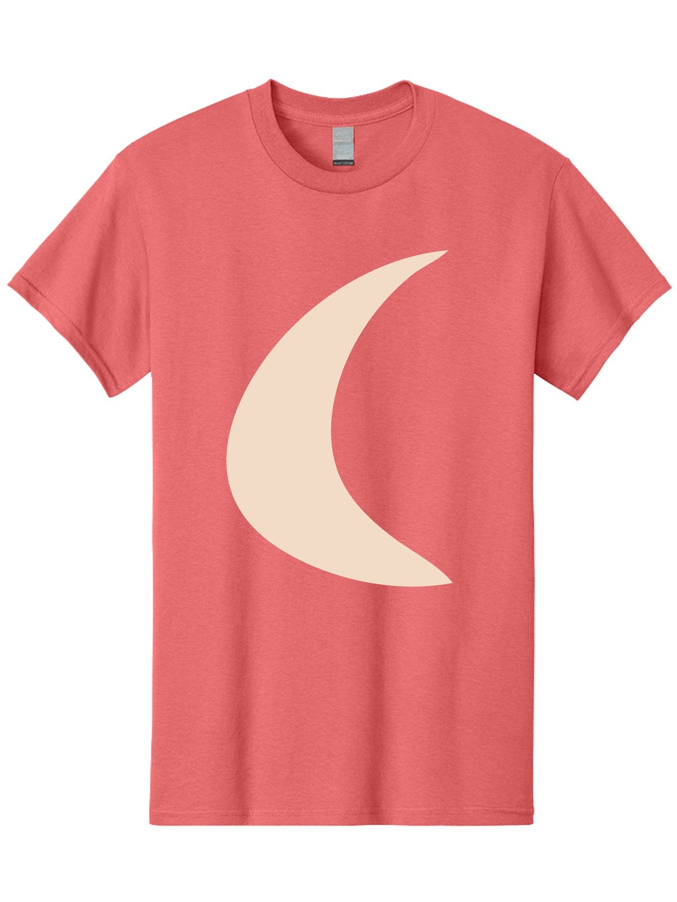 Crescent-Moon Men'S Graphic Tee, 100% Cotton, Comfortable Casual Summer Wear, Machine Washable, Crescent Moon, Pale Moon Shape, Simple Graphics, Minimalist Design, Moon Symbol, Digital Illustration, Abstract Shapes Aae007 11