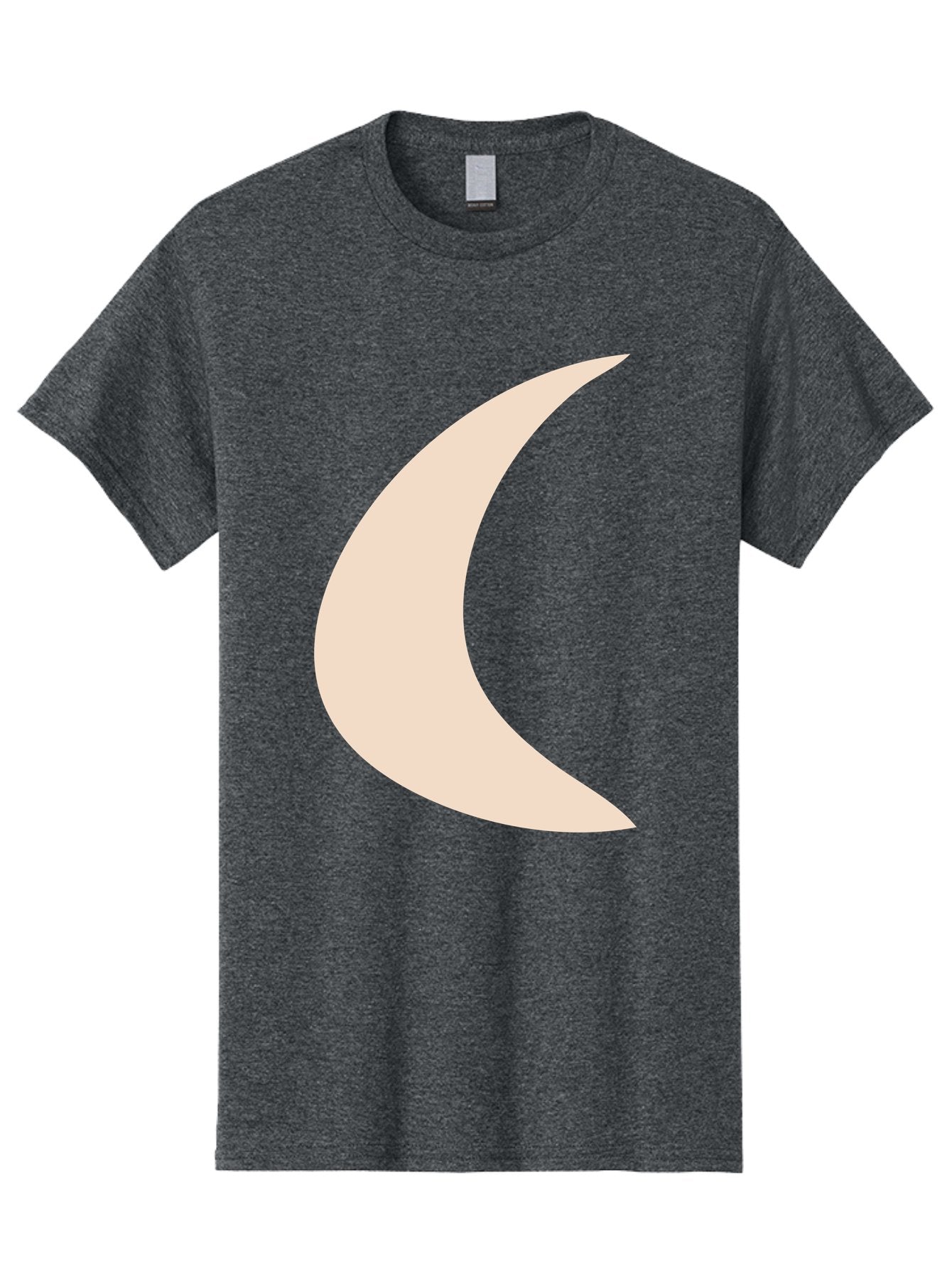Crescent-Moon Men'S Graphic Tee, 100% Cotton, Comfortable Casual Summer Wear, Machine Washable, Crescent Moon, Pale Moon Shape, Simple Graphics, Minimalist Design, Moon Symbol, Digital Illustration, Abstract Shapes Aae007 9
