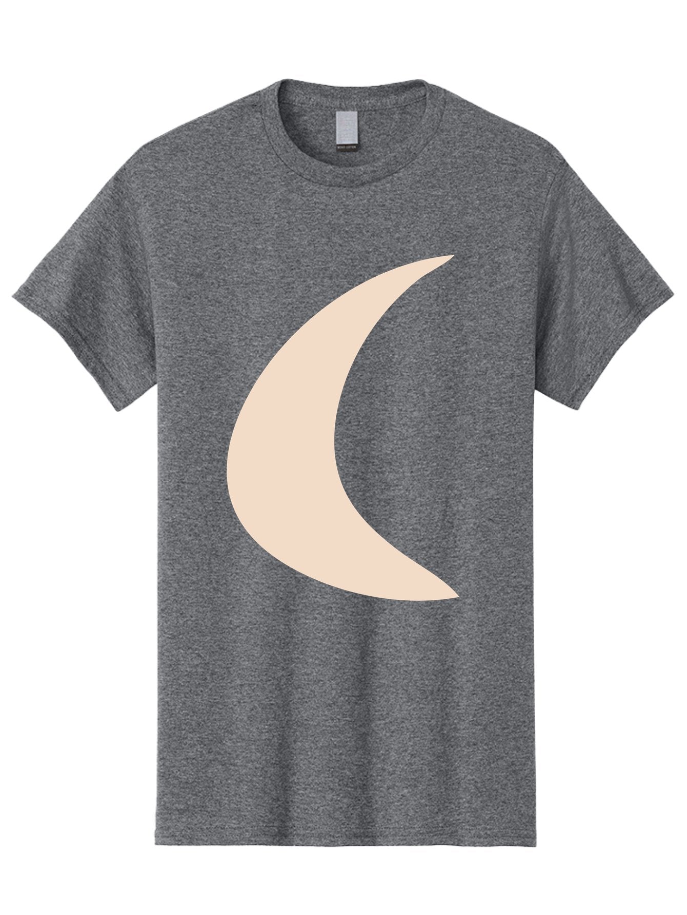 Crescent-Moon Men'S Graphic Tee, 100% Cotton, Comfortable Casual Summer Wear, Machine Washable, Crescent Moon, Pale Moon Shape, Simple Graphics, Minimalist Design, Moon Symbol, Digital Illustration, Abstract Shapes Aae007 8