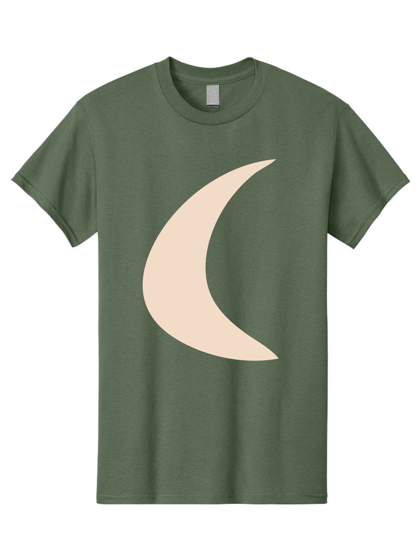 Crescent-Moon Men'S Graphic Tee, 100% Cotton, Comfortable Casual Summer Wear, Machine Washable, Crescent Moon, Pale Moon Shape, Simple Graphics, Minimalist Design, Moon Symbol, Digital Illustration, Abstract Shapes Aae007 6