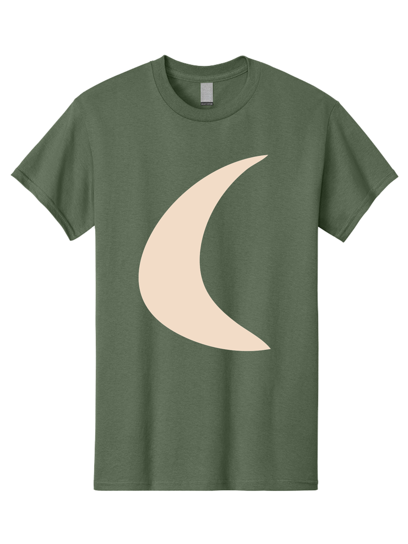 Crescent-Moon Men'S Graphic Tee, 100% Cotton, Comfortable Casual Summer Wear, Machine Washable, Crescent Moon, Pale Moon Shape, Simple Graphics, Minimalist Design, Moon Symbol, Digital Illustration, Abstract Shapes Aae007 13
