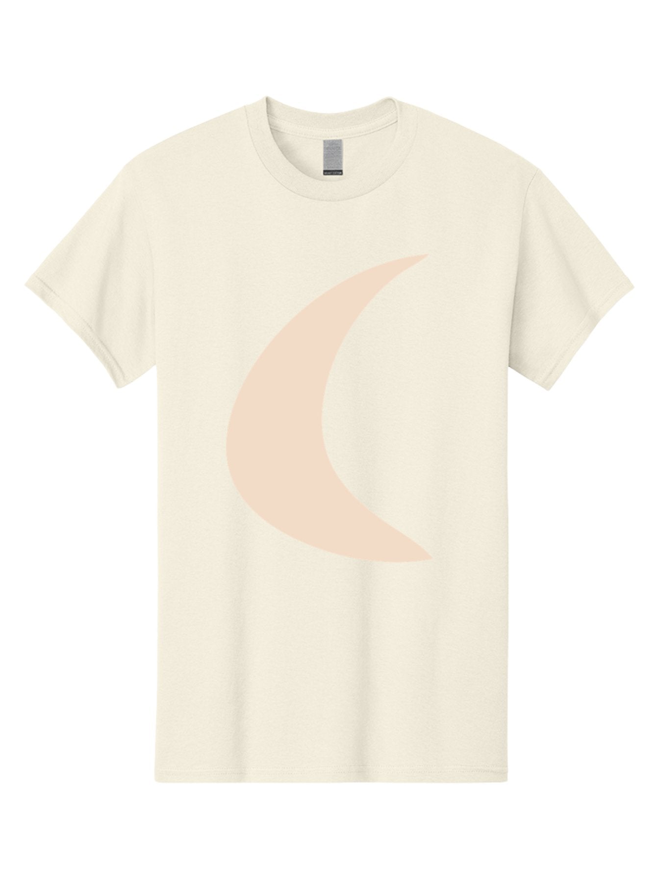 Crescent-Moon Men'S Graphic Tee, 100% Cotton, Comfortable Casual Summer Wear, Machine Washable, Crescent Moon, Pale Moon Shape, Simple Graphics, Minimalist Design, Moon Symbol, Digital Illustration, Abstract Shapes Aae007 12