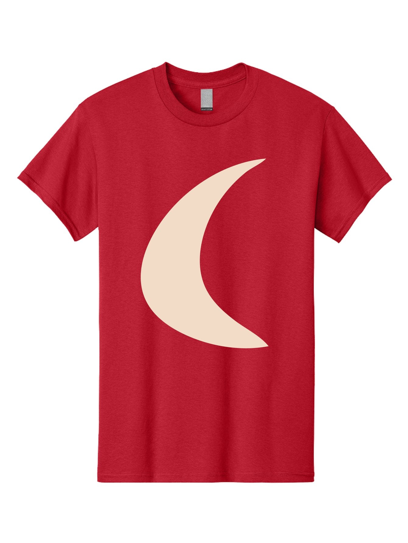 Crescent-Moon Men'S Graphic Tee, 100% Cotton, Comfortable Casual Summer Wear, Machine Washable, Crescent Moon, Pale Moon Shape, Simple Graphics, Minimalist Design, Moon Symbol, Digital Illustration, Abstract Shapes Aae007 3