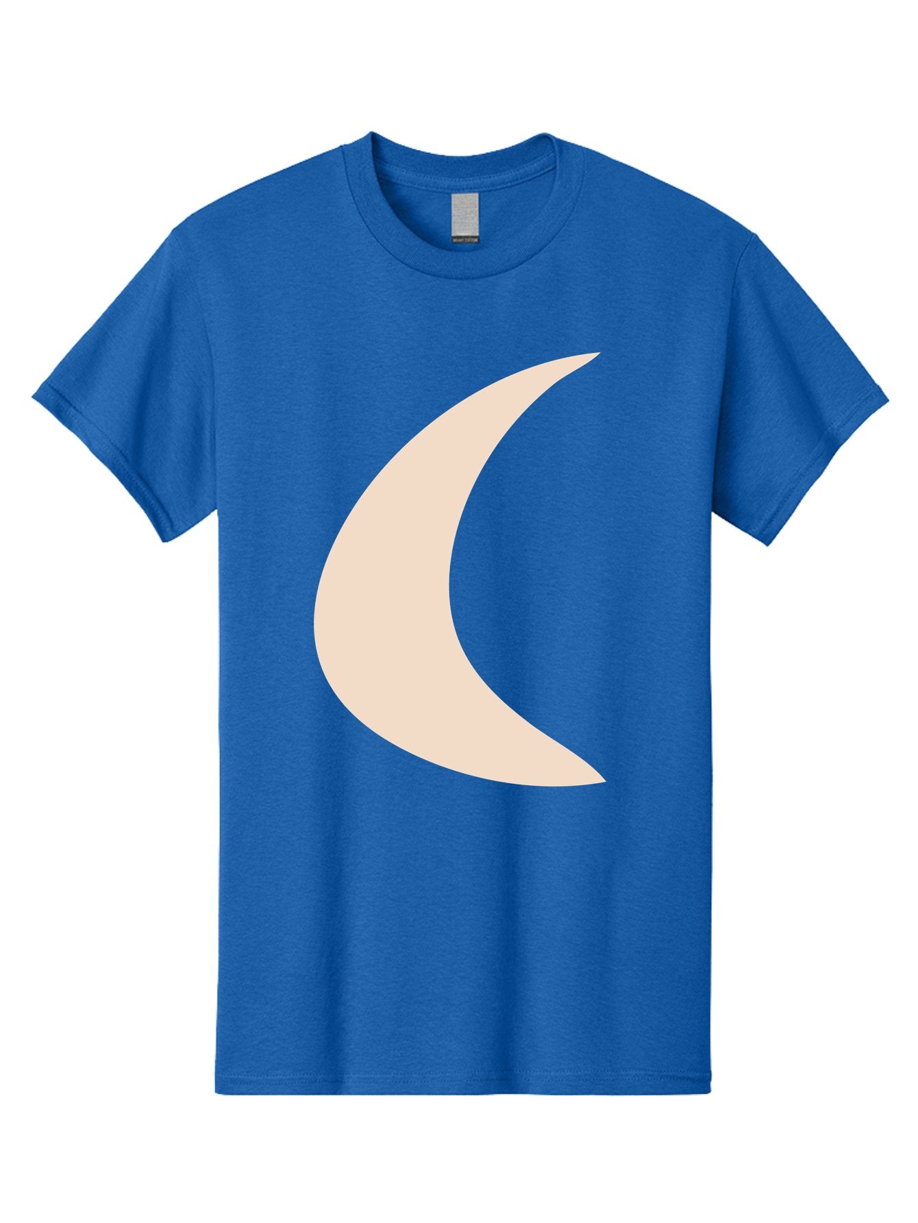 Crescent-Moon Men'S Graphic Tee, 100% Cotton, Comfortable Casual Summer Wear, Machine Washable, Crescent Moon, Pale Moon Shape, Simple Graphics, Minimalist Design, Moon Symbol, Digital Illustration, Abstract Shapes Aae007 10