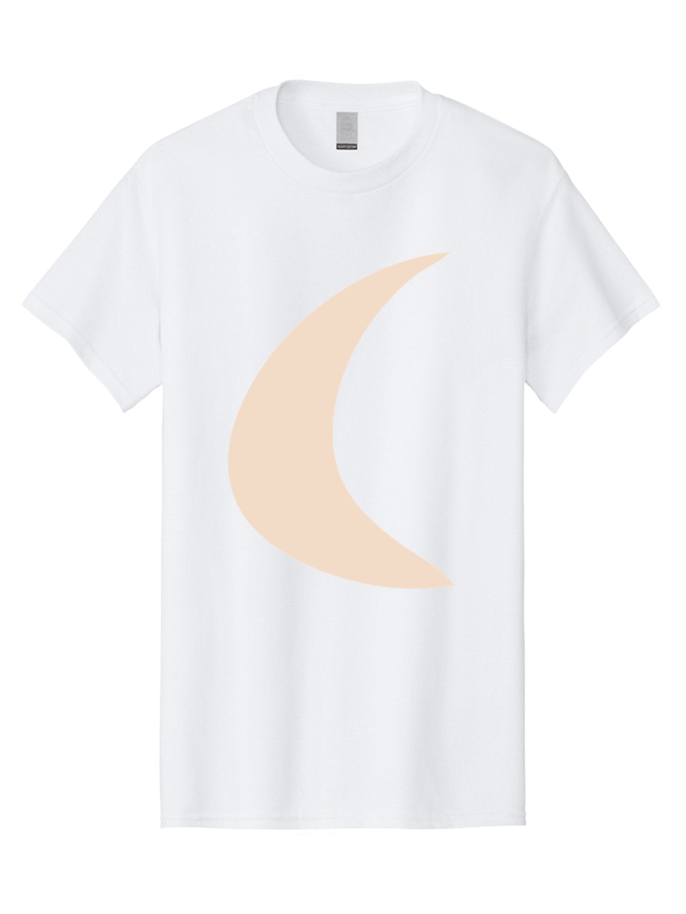 Crescent-Moon Men'S Graphic Tee, 100% Cotton, Comfortable Casual Summer Wear, Machine Washable, Crescent Moon, Pale Moon Shape, Simple Graphics, Minimalist Design, Moon Symbol, Digital Illustration, Abstract Shapes Aae007 14