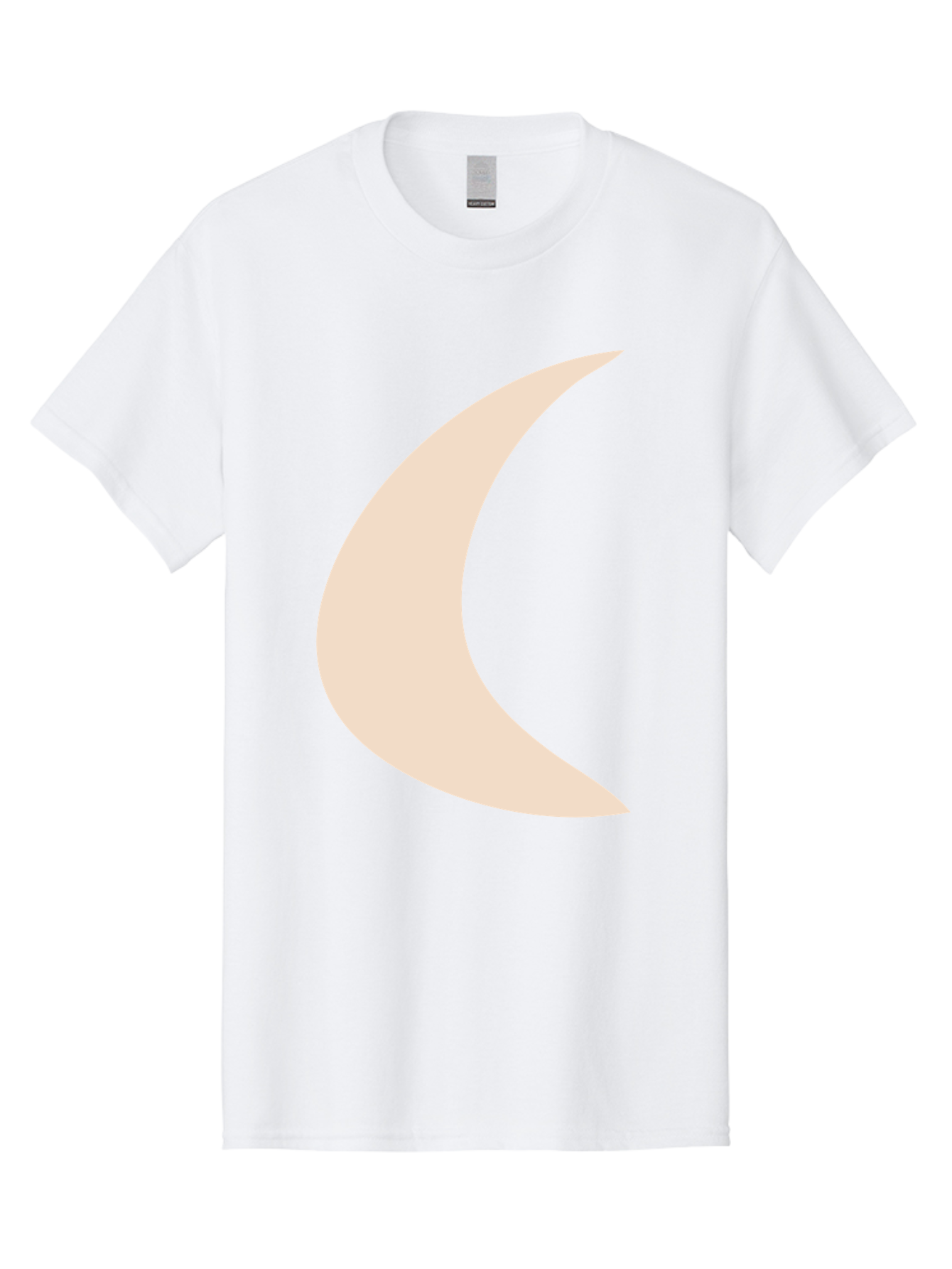 Crescent-Moon Men'S Graphic Tee, 100% Cotton, Comfortable Casual Summer Wear, Machine Washable, Crescent Moon, Pale Moon Shape, Simple Graphics, Minimalist Design, Moon Symbol, Digital Illustration, Abstract Shapes Aae007 3