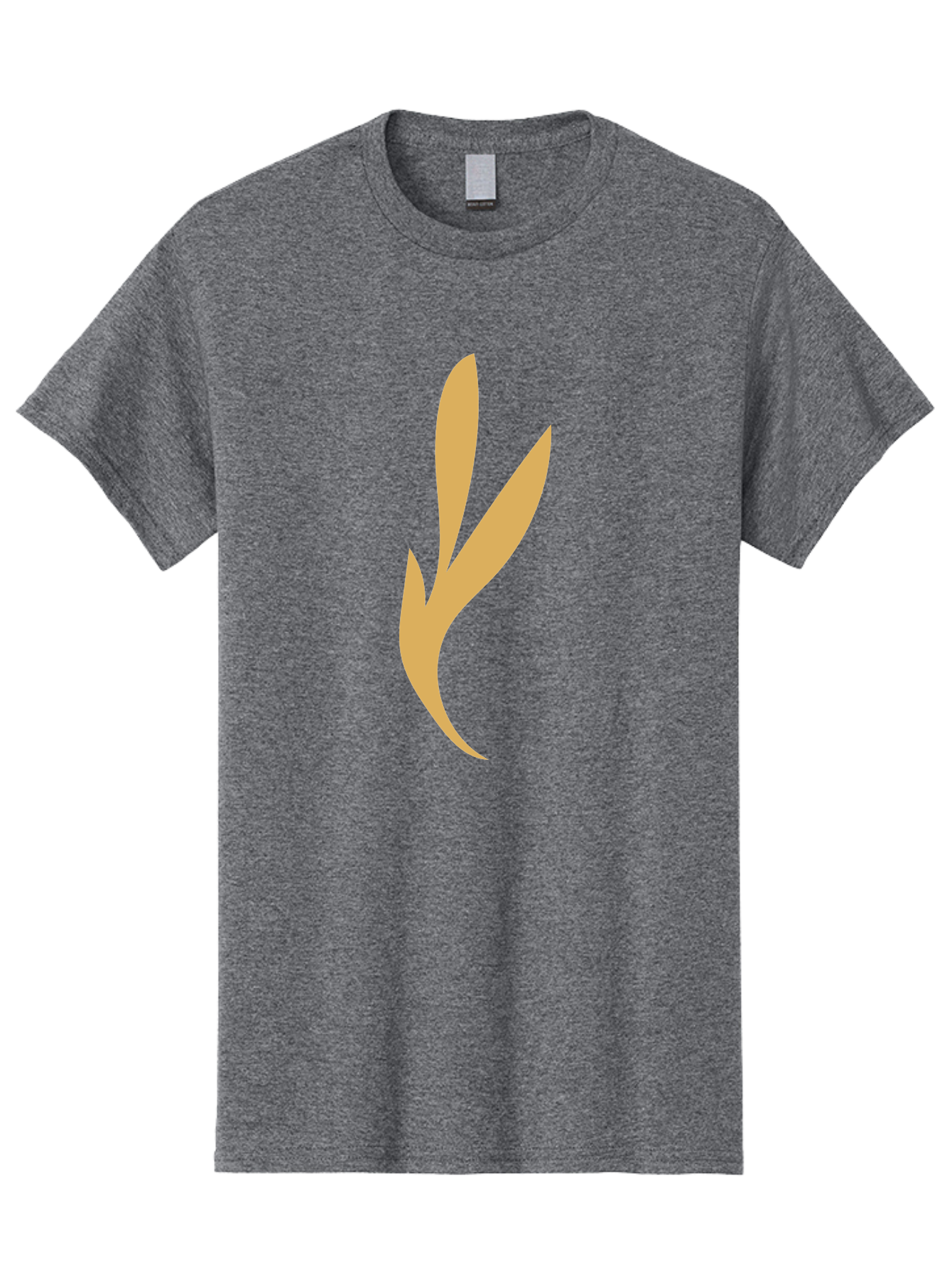 Curved-Leaf Men'S Graphic Tee, 100% Cotton, Comfortable Casual Summer Wear, Machine Washable, Orange Abstract Leaf, Simple Design, Minimalist Art, Stylized Foliage, Modern Graphic, Creative Illustration, Abstract Shape, Digital Art Aae008 27