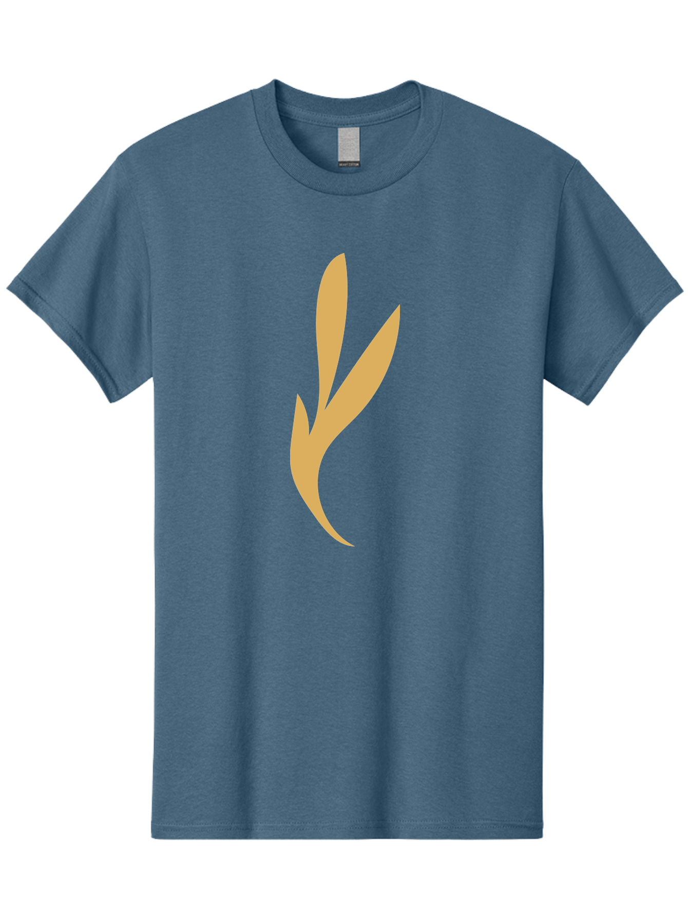 Curved-Leaf Men'S Graphic Tee, 100% Cotton, Comfortable Casual Summer Wear, Machine Washable, Orange Abstract Leaf, Simple Design, Minimalist Art, Stylized Foliage, Modern Graphic, Creative Illustration, Abstract Shape, Digital Art Aae008 5