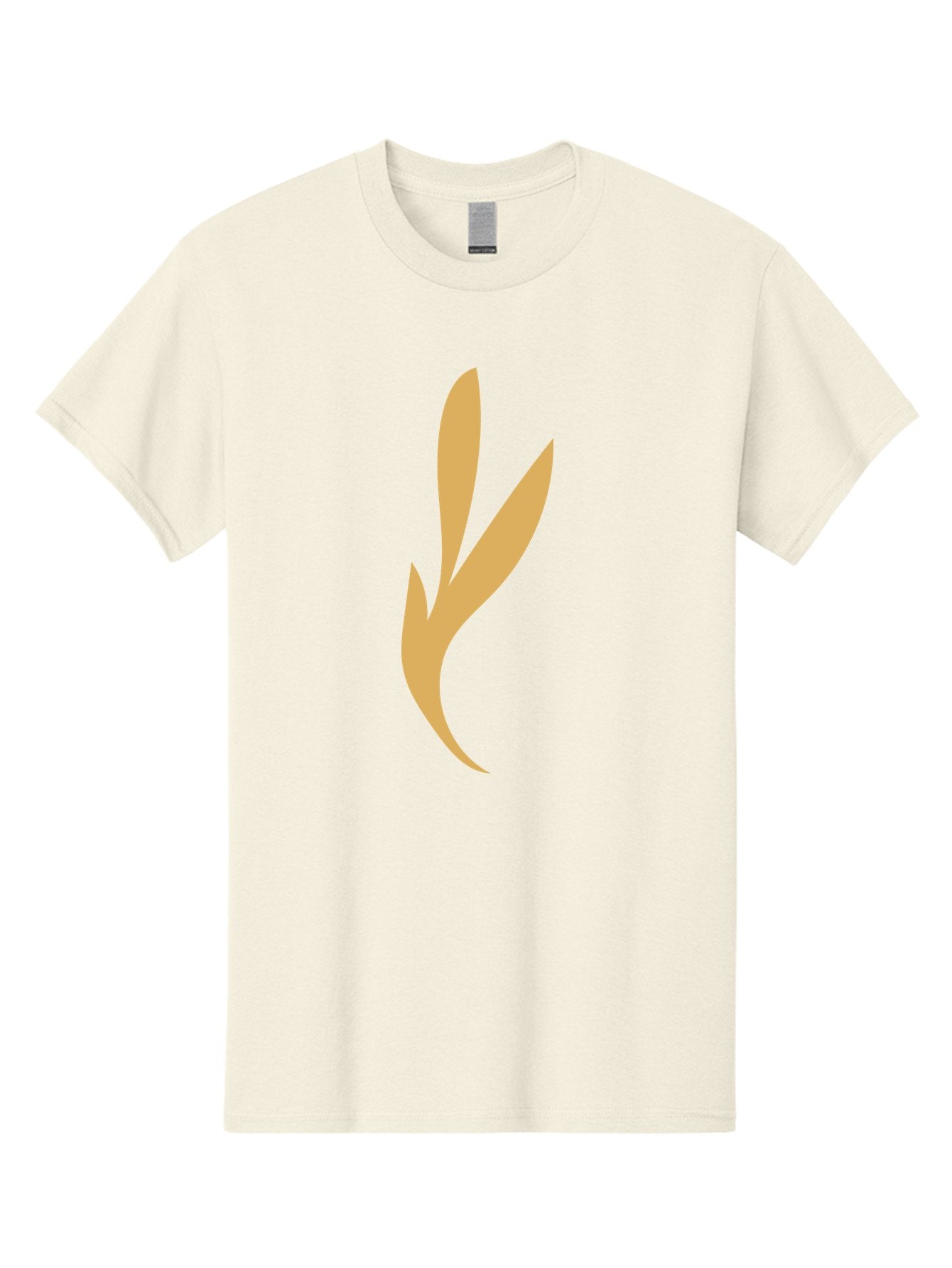 Curved-Leaf Men'S Graphic Tee, 100% Cotton, Comfortable Casual Summer Wear, Machine Washable, Orange Abstract Leaf, Simple Design, Minimalist Art, Stylized Foliage, Modern Graphic, Creative Illustration, Abstract Shape, Digital Art Aae008 6