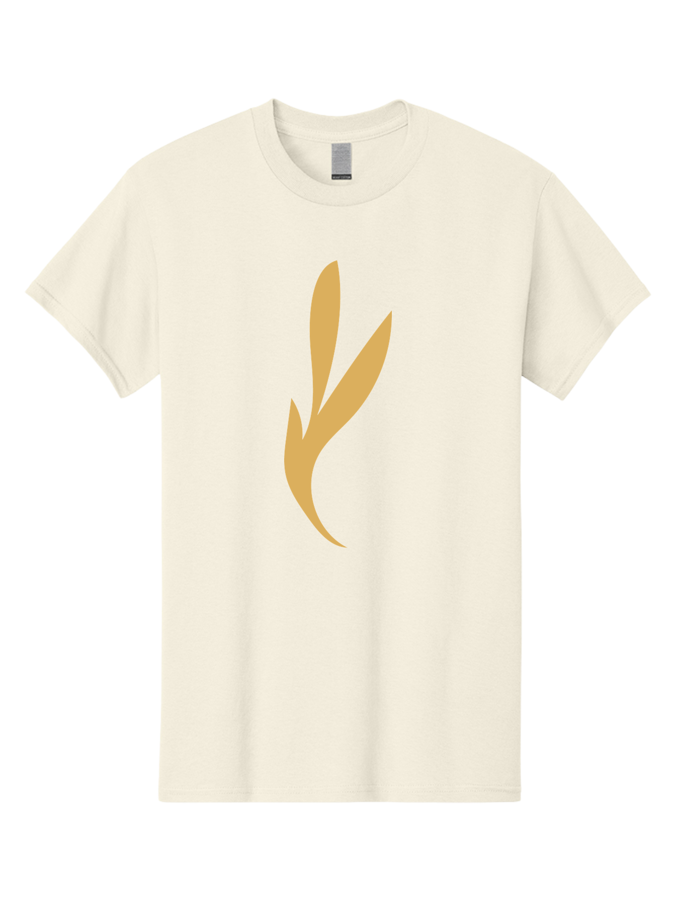Curved-Leaf Men'S Graphic Tee, 100% Cotton, Comfortable Casual Summer Wear, Machine Washable, Orange Abstract Leaf, Simple Design, Minimalist Art, Stylized Foliage, Modern Graphic, Creative Illustration, Abstract Shape, Digital Art Aae008 13