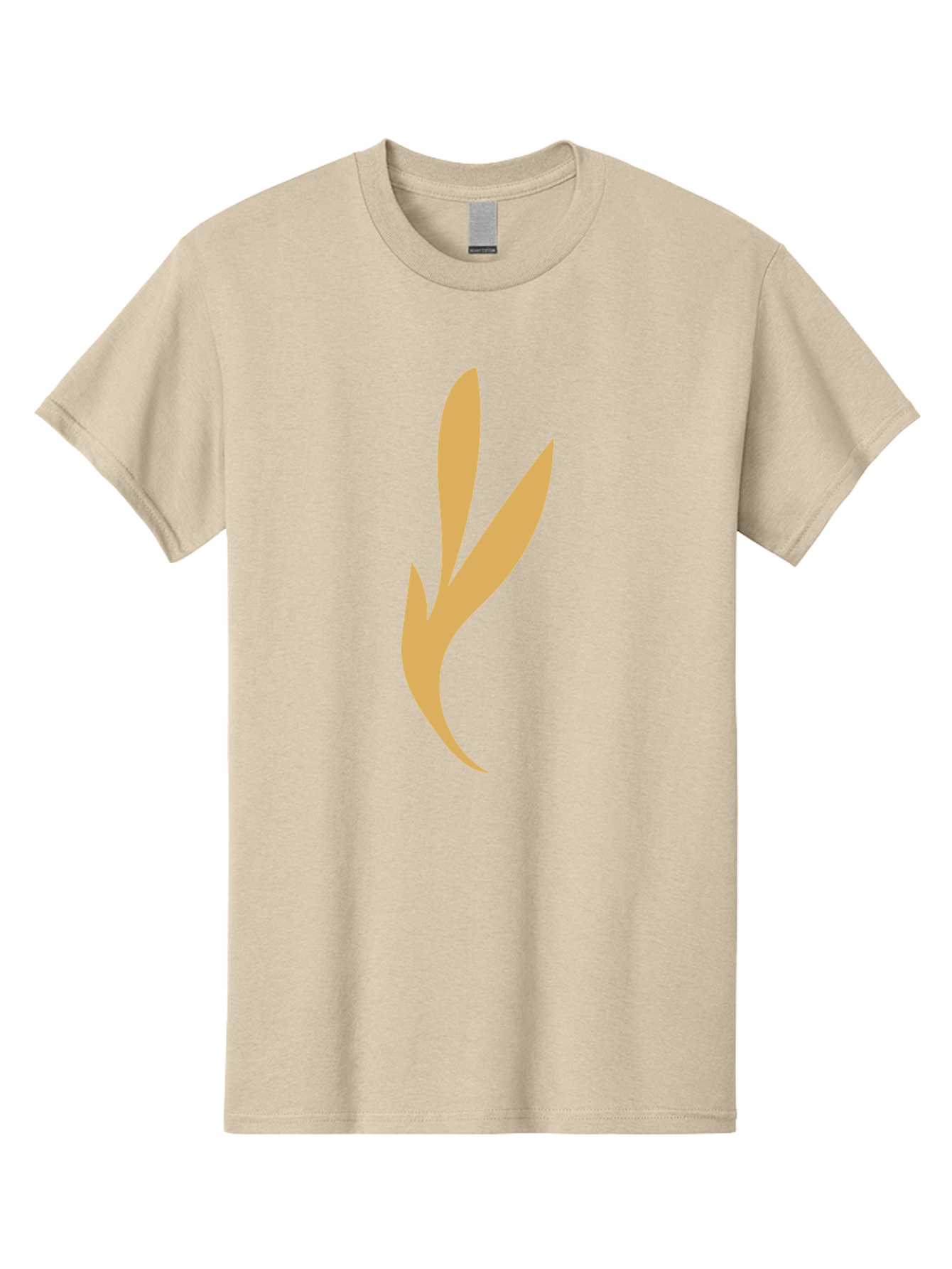 Curved-Leaf Men'S Graphic Tee, 100% Cotton, Comfortable Casual Summer Wear, Machine Washable, Orange Abstract Leaf, Simple Design, Minimalist Art, Stylized Foliage, Modern Graphic, Creative Illustration, Abstract Shape, Digital Art Aae008 19