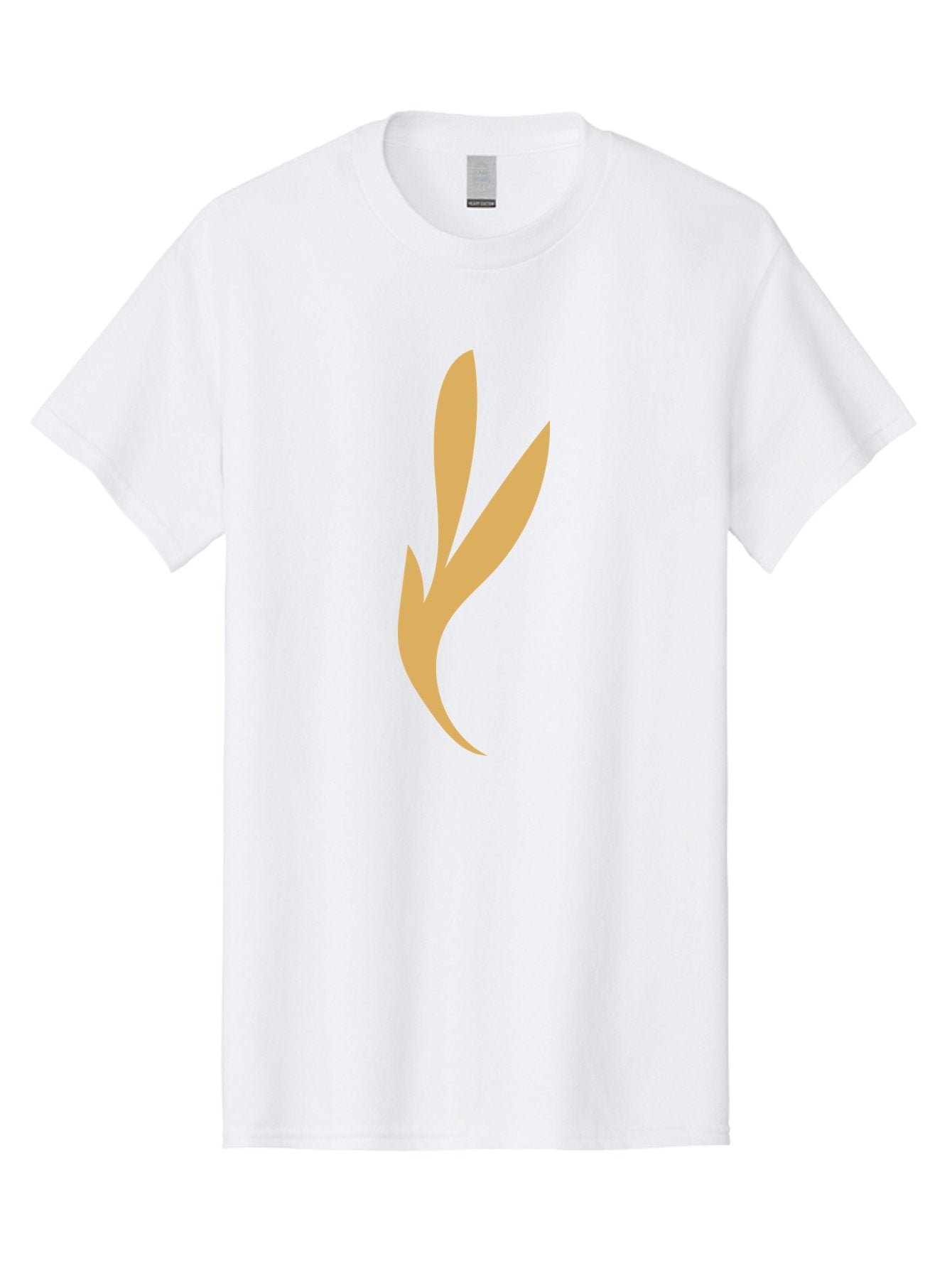 Curved-Leaf Men'S Graphic Tee, 100% Cotton, Comfortable Casual Summer Wear, Machine Washable, Orange Abstract Leaf, Simple Design, Minimalist Art, Stylized Foliage, Modern Graphic, Creative Illustration, Abstract Shape, Digital Art Aae008 14