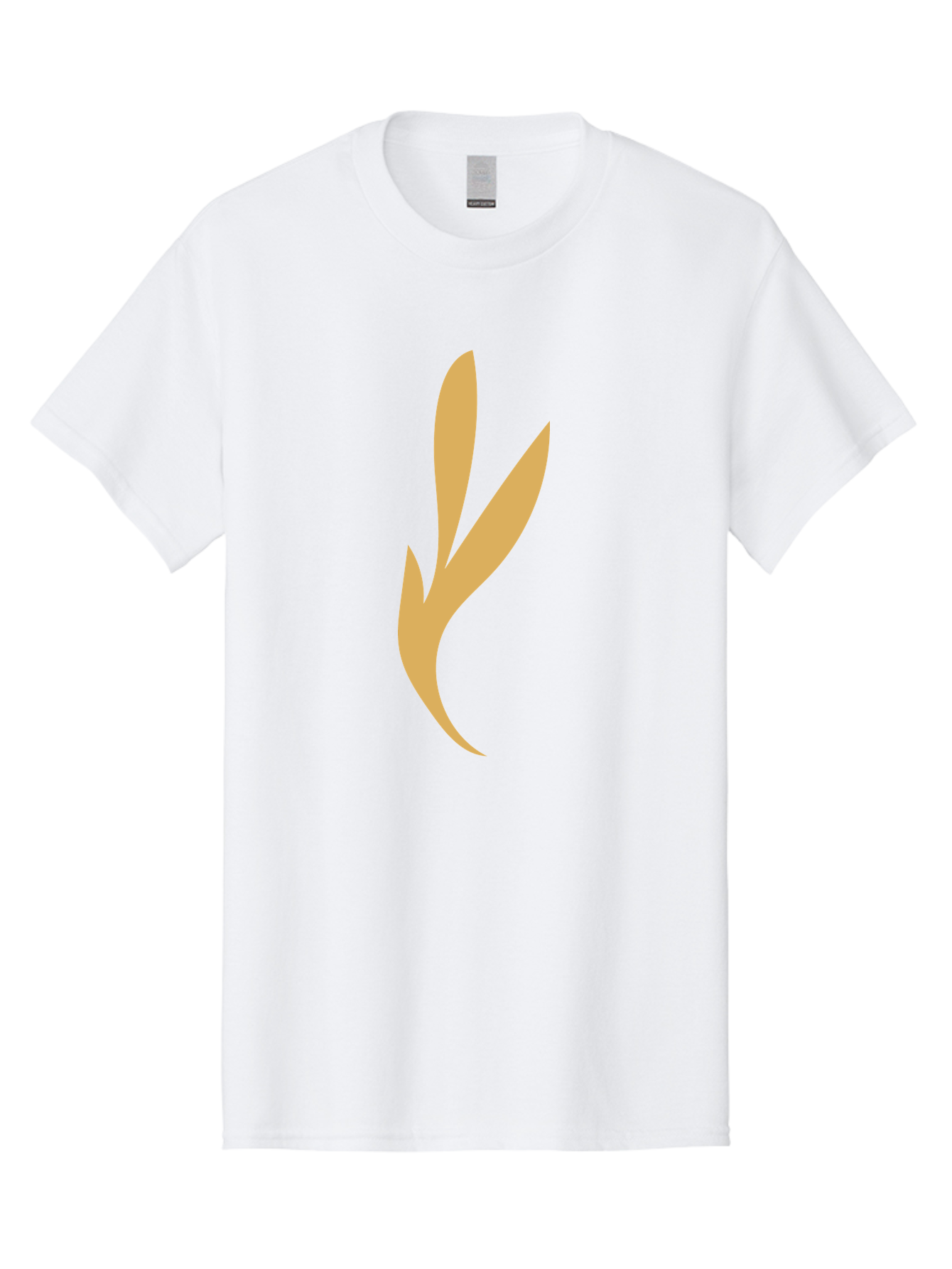 Curved-Leaf Men'S Graphic Tee, 100% Cotton, Comfortable Casual Summer Wear, Machine Washable, Orange Abstract Leaf, Simple Design, Minimalist Art, Stylized Foliage, Modern Graphic, Creative Illustration, Abstract Shape, Digital Art Aae008 3