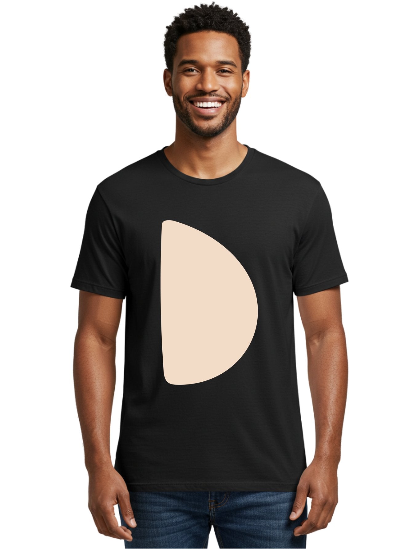 D Men'S Graphic Tee, 100% Cotton, Comfortable Casual Summer Wear, Machine Washable, Pacman Character, Simple Design, Minimalist Art, Beige Color, Retro Gaming, Iconic Symbol, Classic Video Game Aae009 28