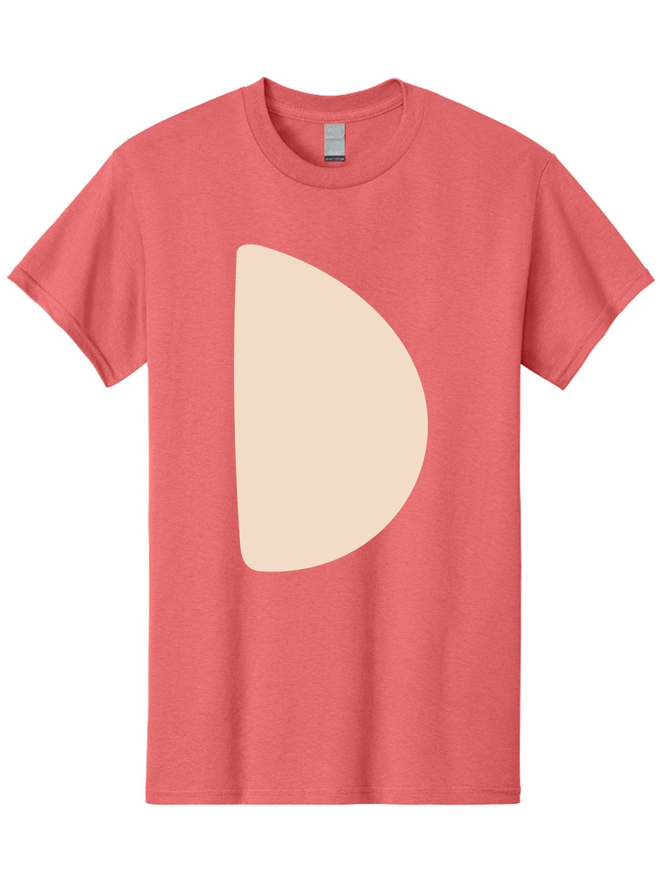 D Men'S Graphic Tee, 100% Cotton, Comfortable Casual Summer Wear, Machine Washable, Pacman Character, Simple Design, Minimalist Art, Beige Color, Retro Gaming, Iconic Symbol, Classic Video Game Aae009 3