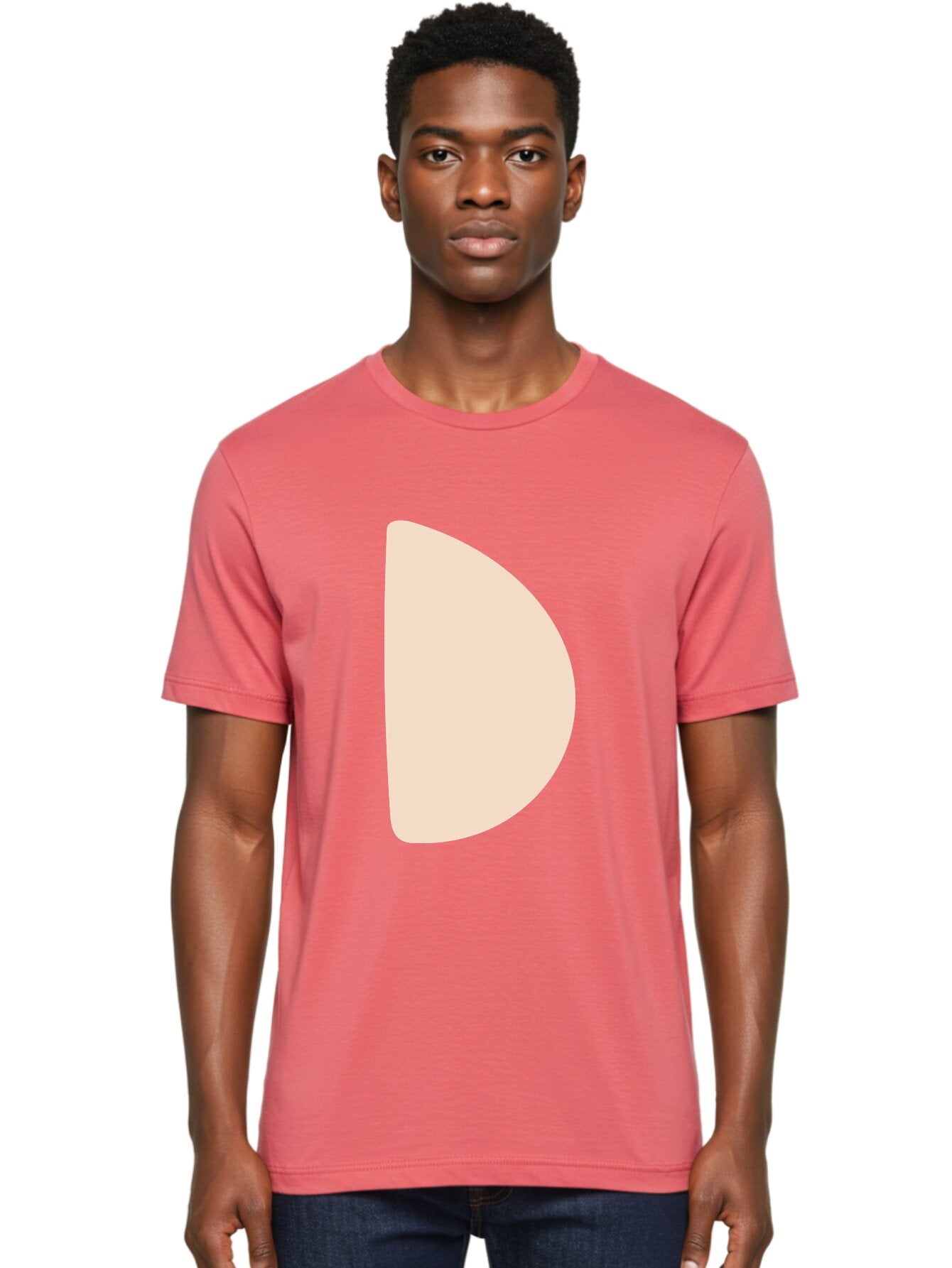 D Men'S Graphic Tee, 100% Cotton, Comfortable Casual Summer Wear, Machine Washable, Pacman Character, Simple Design, Minimalist Art, Beige Color, Retro Gaming, Iconic Symbol, Classic Video Game Aae009 22