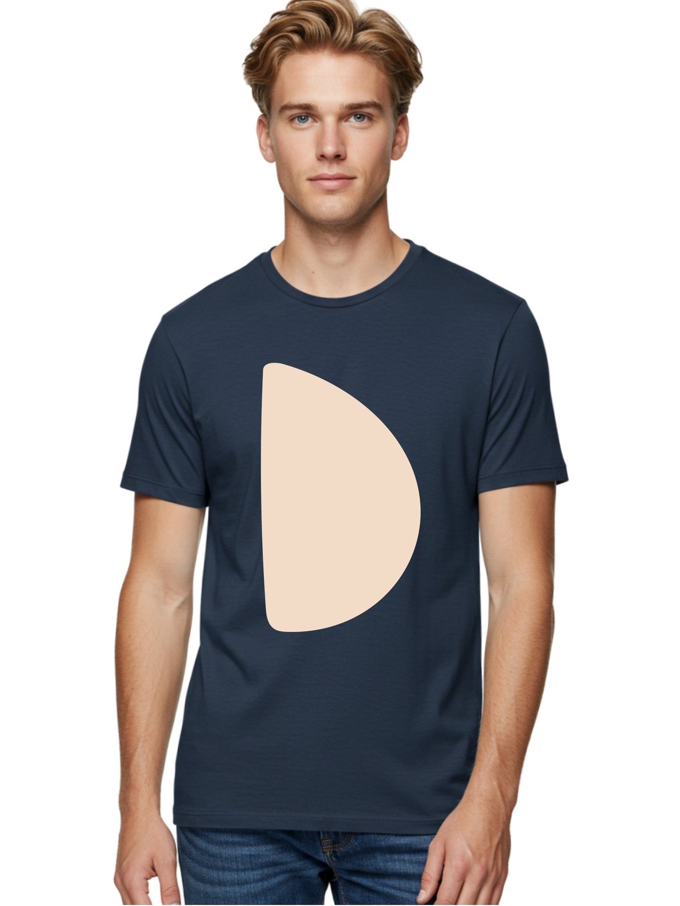 D Men'S Graphic Tee, 100% Cotton, Comfortable Casual Summer Wear, Machine Washable, Pacman Character, Simple Design, Minimalist Art, Beige Color, Retro Gaming, Iconic Symbol, Classic Video Game Aae009 29