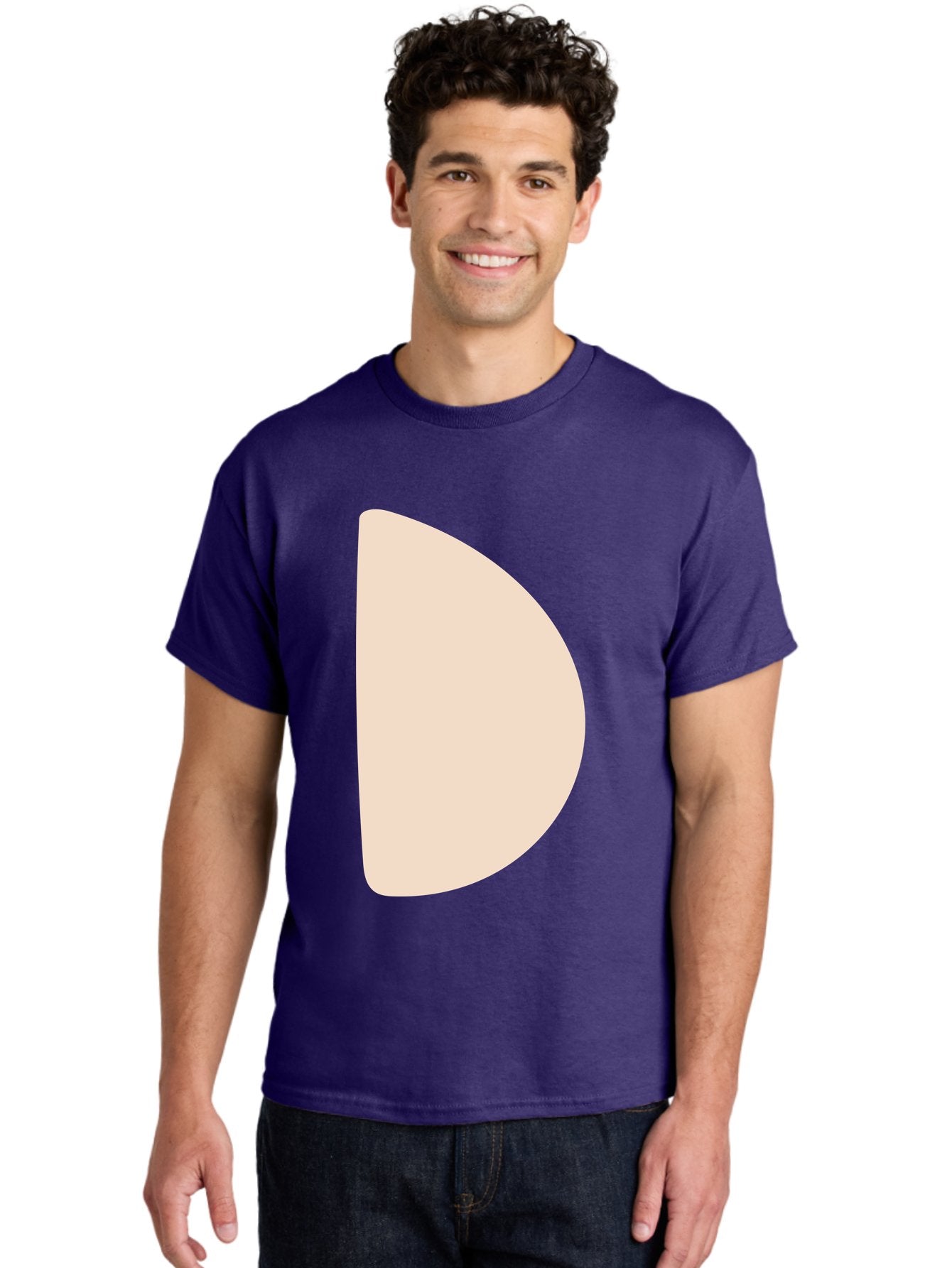 D Men'S Graphic Tee, 100% Cotton, Comfortable Casual Summer Wear, Machine Washable, Pacman Character, Simple Design, Minimalist Art, Beige Color, Retro Gaming, Iconic Symbol, Classic Video Game Aae009 27