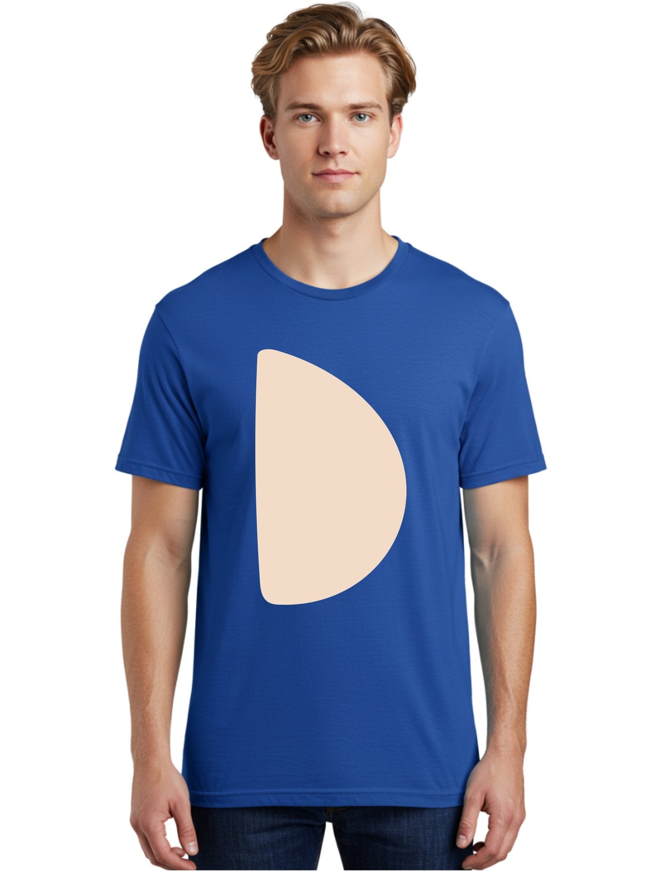 D Men'S Graphic Tee, 100% Cotton, Comfortable Casual Summer Wear, Machine Washable, Pacman Character, Simple Design, Minimalist Art, Beige Color, Retro Gaming, Iconic Symbol, Classic Video Game Aae009 17