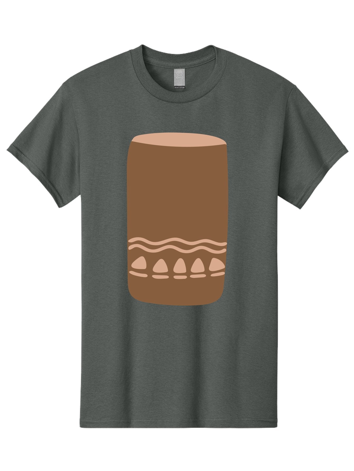 Drum Men'S Graphic Tee, 100% Cotton, Comfortable Casual Summer Wear, Machine Washable, Cigar Illustration, Brown Cigar, Beige Accents, Wavy Lines, Teardrop Shapes, Smoking Accessory, Luxury Item, Digital Art Aae012 6