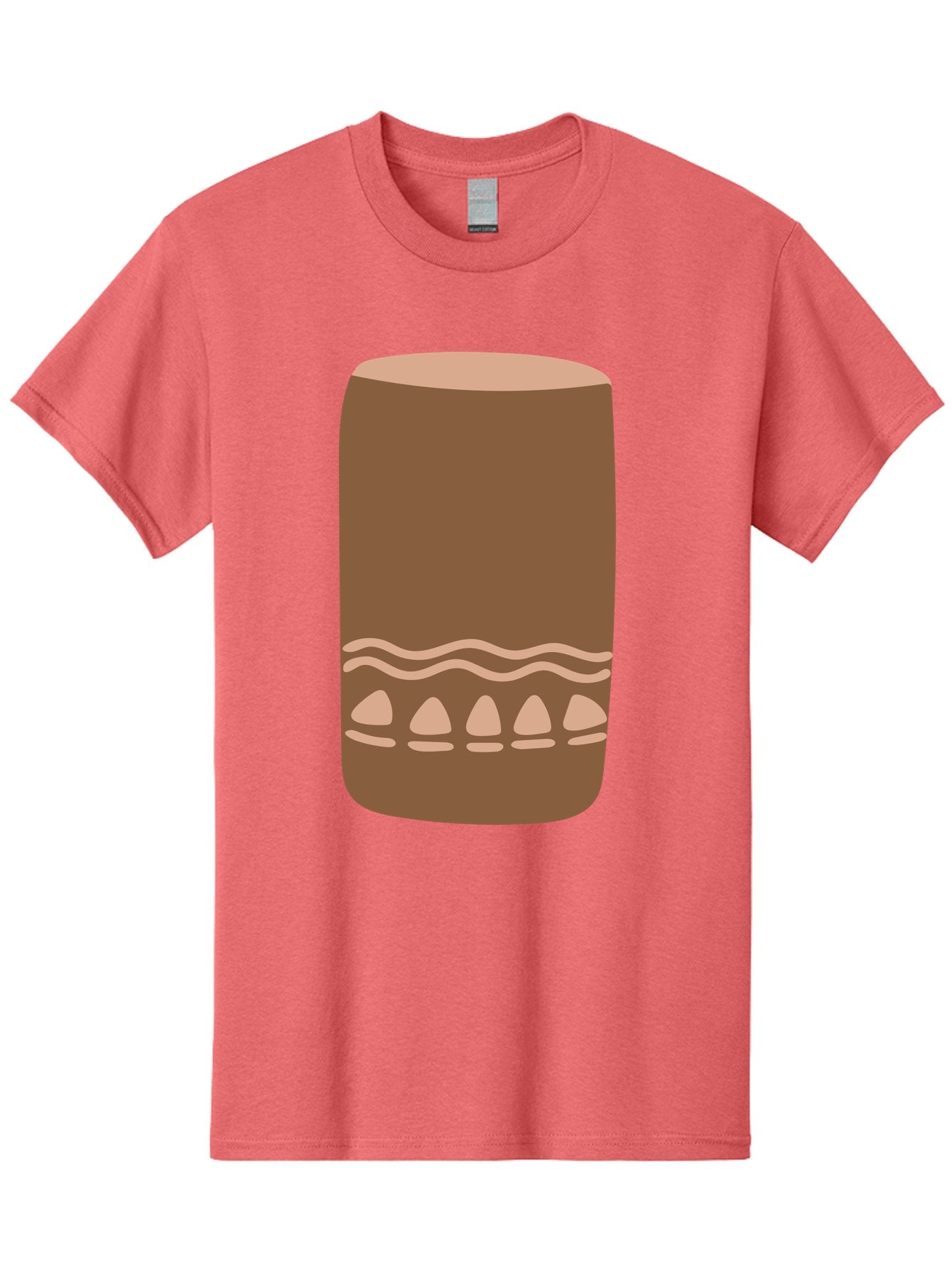 Drum Men'S Graphic Tee, 100% Cotton, Comfortable Casual Summer Wear, Machine Washable, Cigar Illustration, Brown Cigar, Beige Accents, Wavy Lines, Teardrop Shapes, Smoking Accessory, Luxury Item, Digital Art Aae012 12