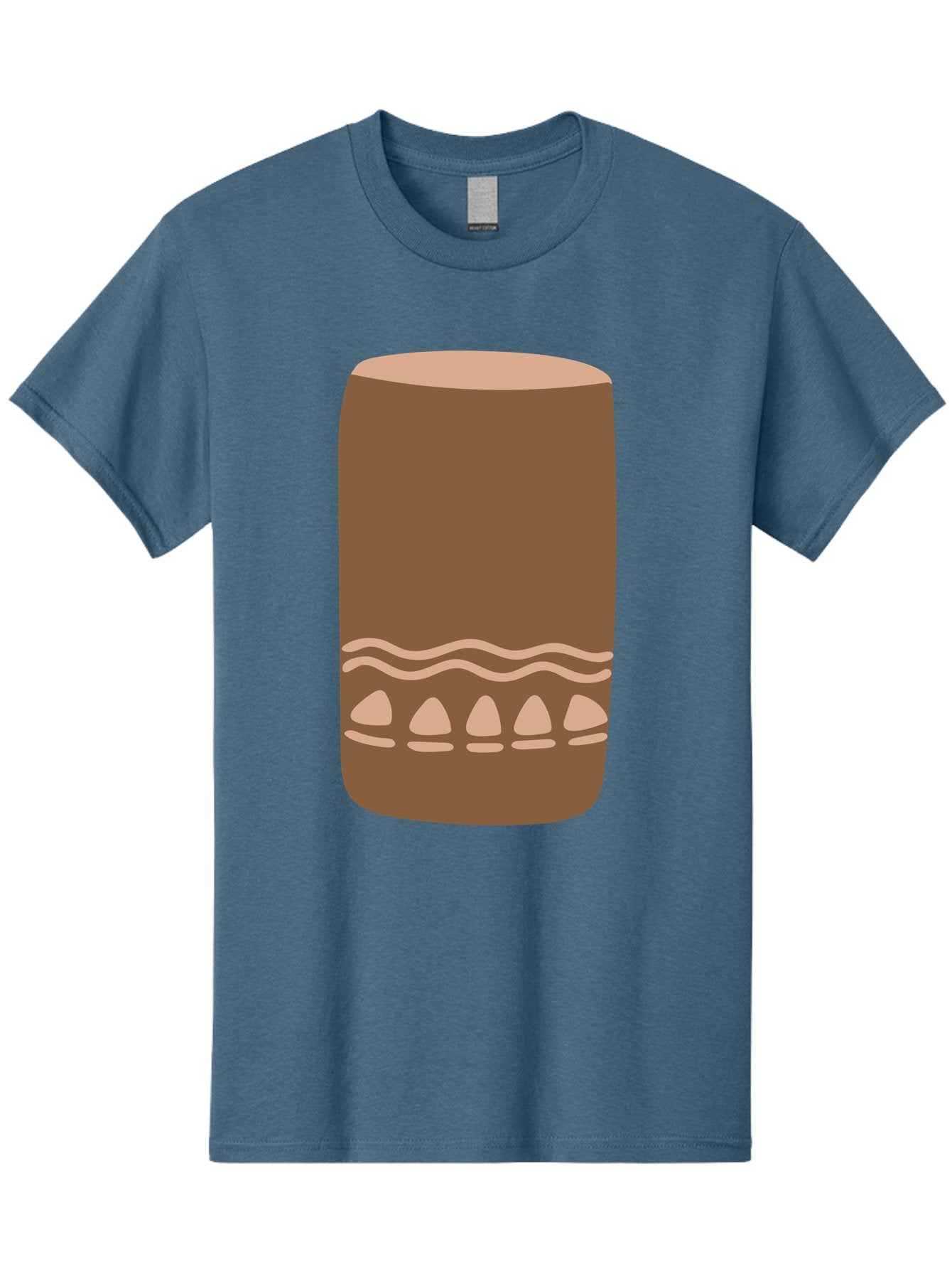 Drum Men'S Graphic Tee, 100% Cotton, Comfortable Casual Summer Wear, Machine Washable, Cigar Illustration, Brown Cigar, Beige Accents, Wavy Lines, Teardrop Shapes, Smoking Accessory, Luxury Item, Digital Art Aae012 15