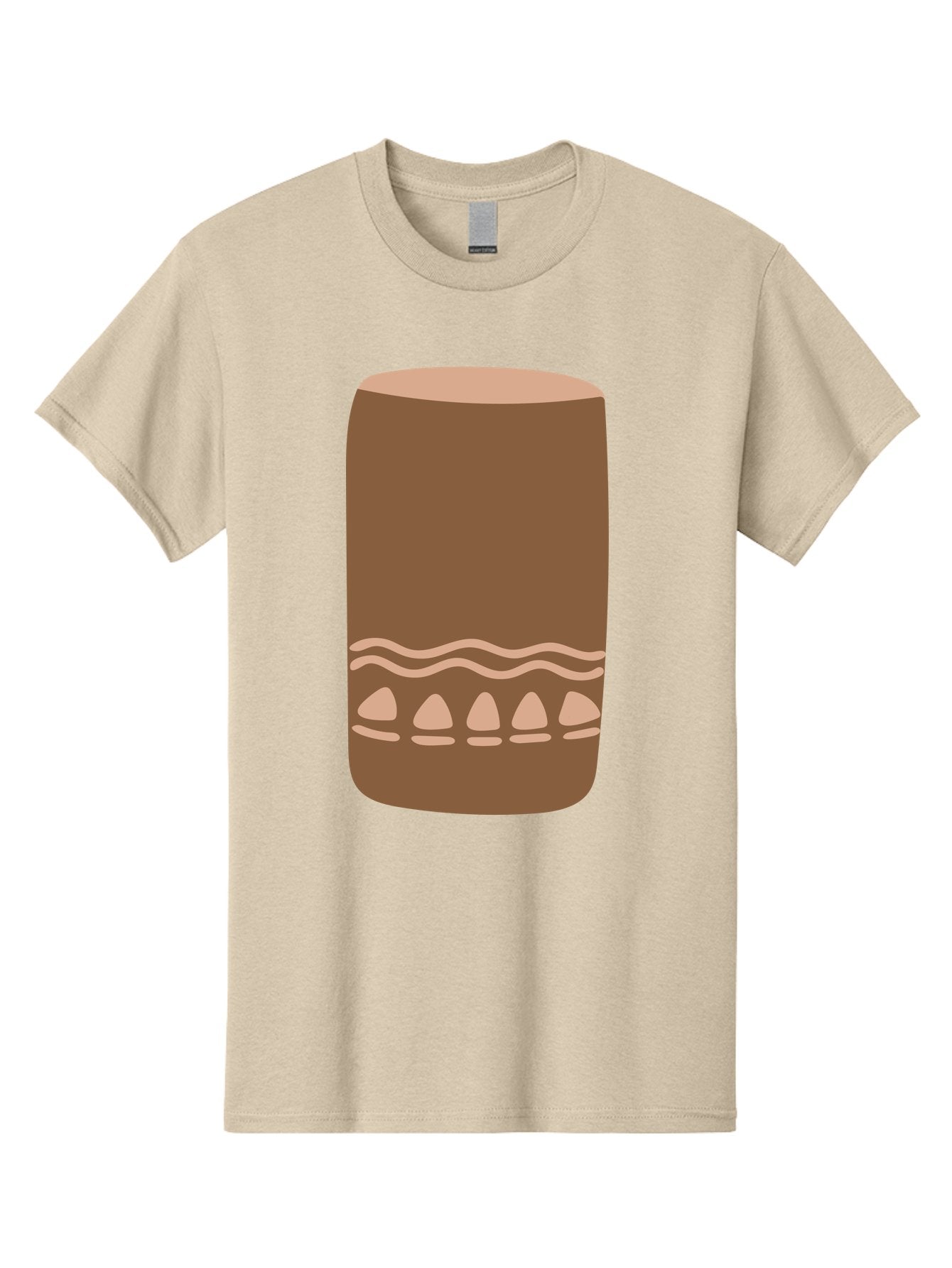 Drum Men'S Graphic Tee, 100% Cotton, Comfortable Casual Summer Wear, Machine Washable, Cigar Illustration, Brown Cigar, Beige Accents, Wavy Lines, Teardrop Shapes, Smoking Accessory, Luxury Item, Digital Art Aae012 7