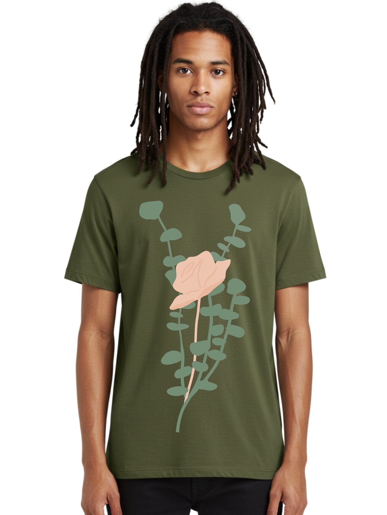 Falling-Leaves Men'S Graphic Tee, 100% Cotton, Comfortable Casual Summer Wear, Machine Washable, Pale Leaf, Gray Leaves, Minimalist Design, Simple Shapes, Soft Colors, Abstract Art, Modern Illustration, Digital Graphics Aae014 16