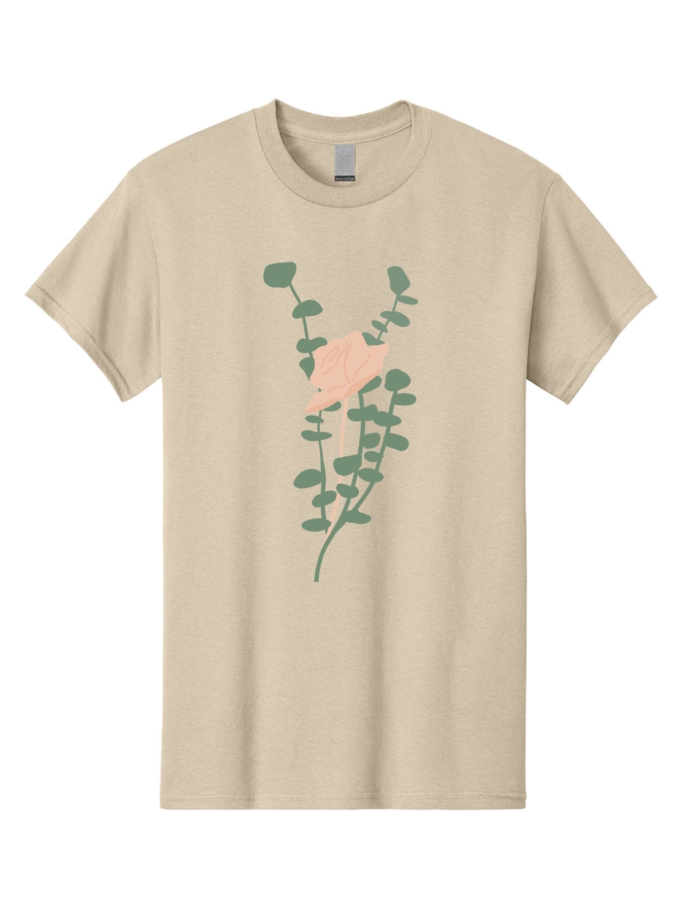 Falling-Leaves Men'S Graphic Tee, 100% Cotton, Comfortable Casual Summer Wear, Machine Washable, Pale Leaf, Gray Leaves, Minimalist Design, Simple Shapes, Soft Colors, Abstract Art, Modern Illustration, Digital Graphics Aae014