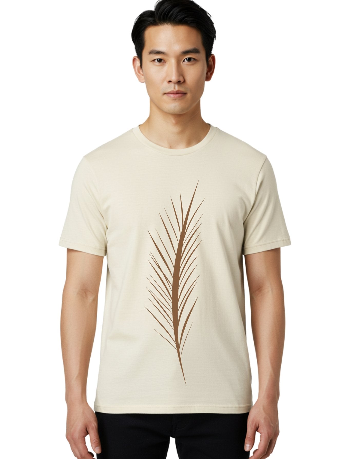 Feather-1 Men'S Graphic Tee, 100% Cotton, Comfortable Casual Summer Wear, Machine Washable, Red Feather, Stylized Feather, Minimalist Design, Abstract Art, Geometric Shapes, Modern Graphics, Feather Icon Aae015 23