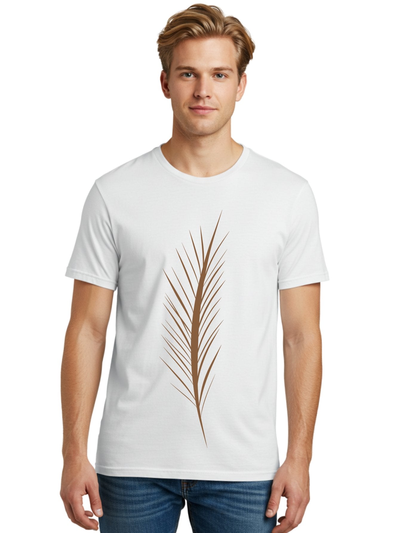 Feather-1 Men'S Graphic Tee, 100% Cotton, Comfortable Casual Summer Wear, Machine Washable, Red Feather, Stylized Feather, Minimalist Design, Abstract Art, Geometric Shapes, Modern Graphics, Feather Icon Aae015 18