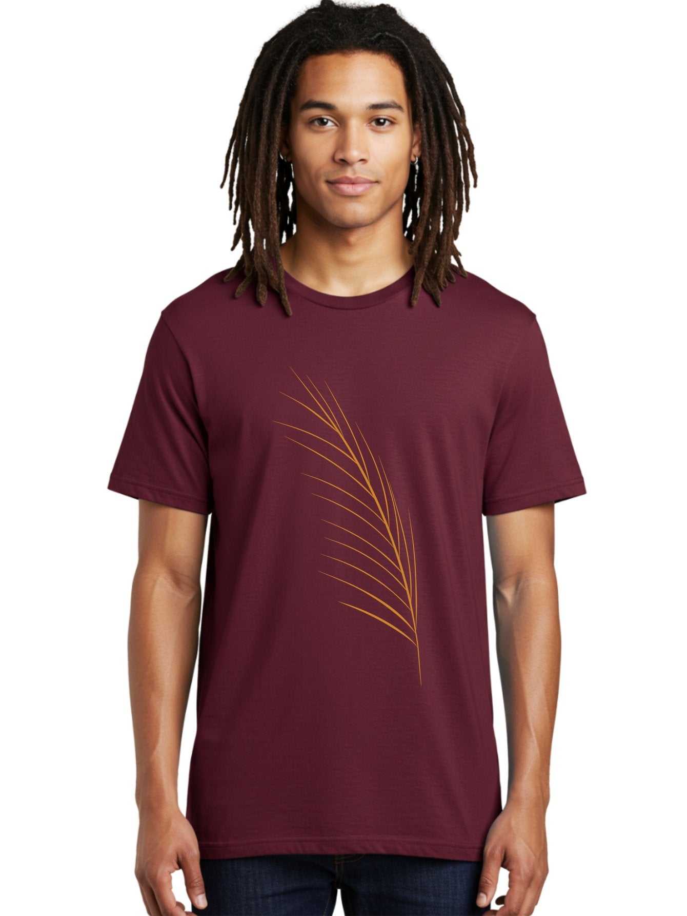 Feather-2 Men'S Graphic Tee, 100% Cotton, Comfortable Casual Summer Wear, Machine Washable, Red Feather, Minimalist Design, Simple Shapes, Modern Art, Abstract Illustration, Delicate Lines, Feather Icon, Symbolic Imagery Aae016 21