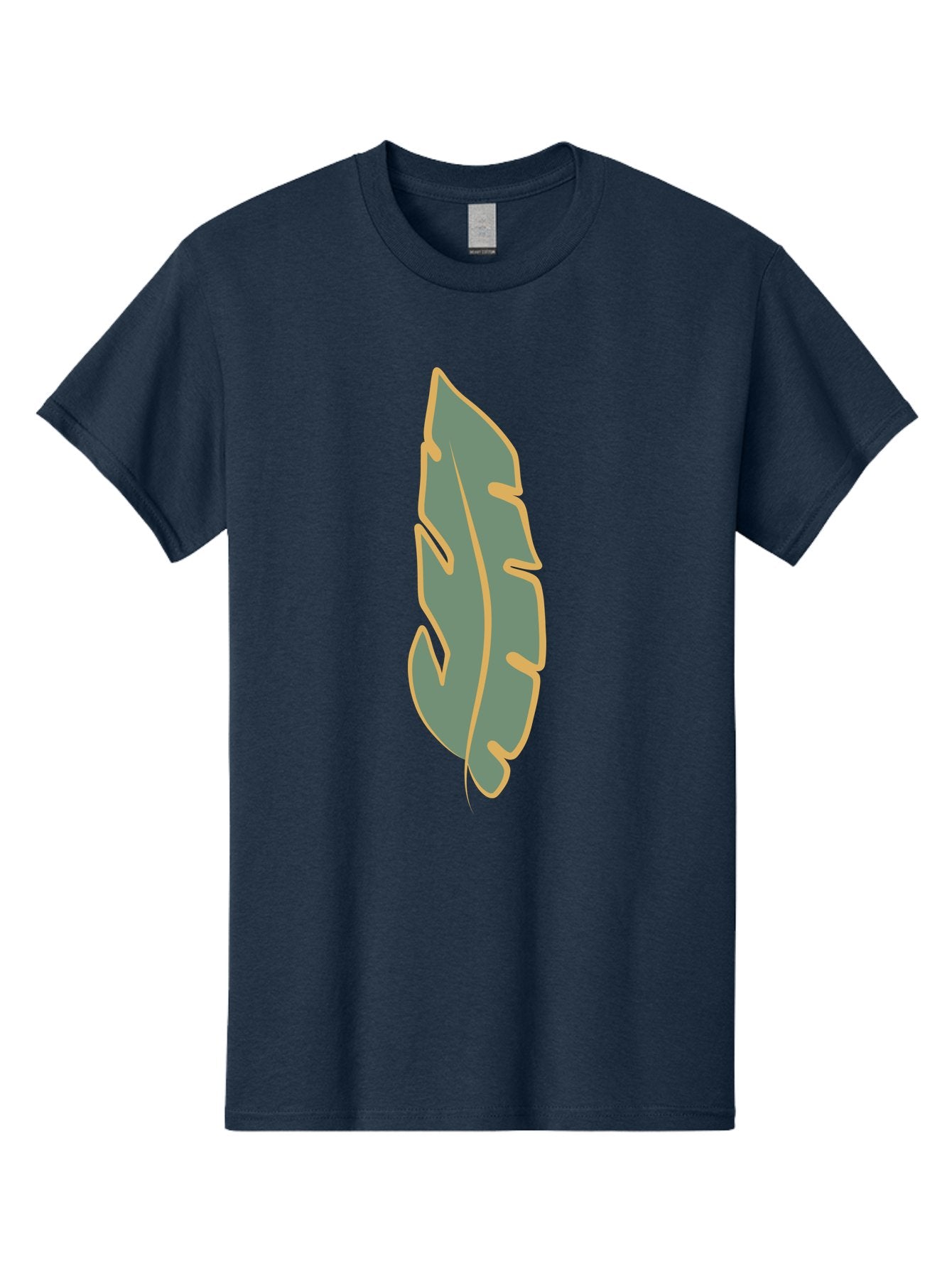 Feather Men'S Graphic Tee, 100% Cotton, Comfortable Casual Summer Wear, Machine Washable, Stylized Feather, Simple Design, Minimalist Art, Muted Colors, Soft Graphics, Digital Illustration, Abstract Shape, Symbolic Icon Aae017 5