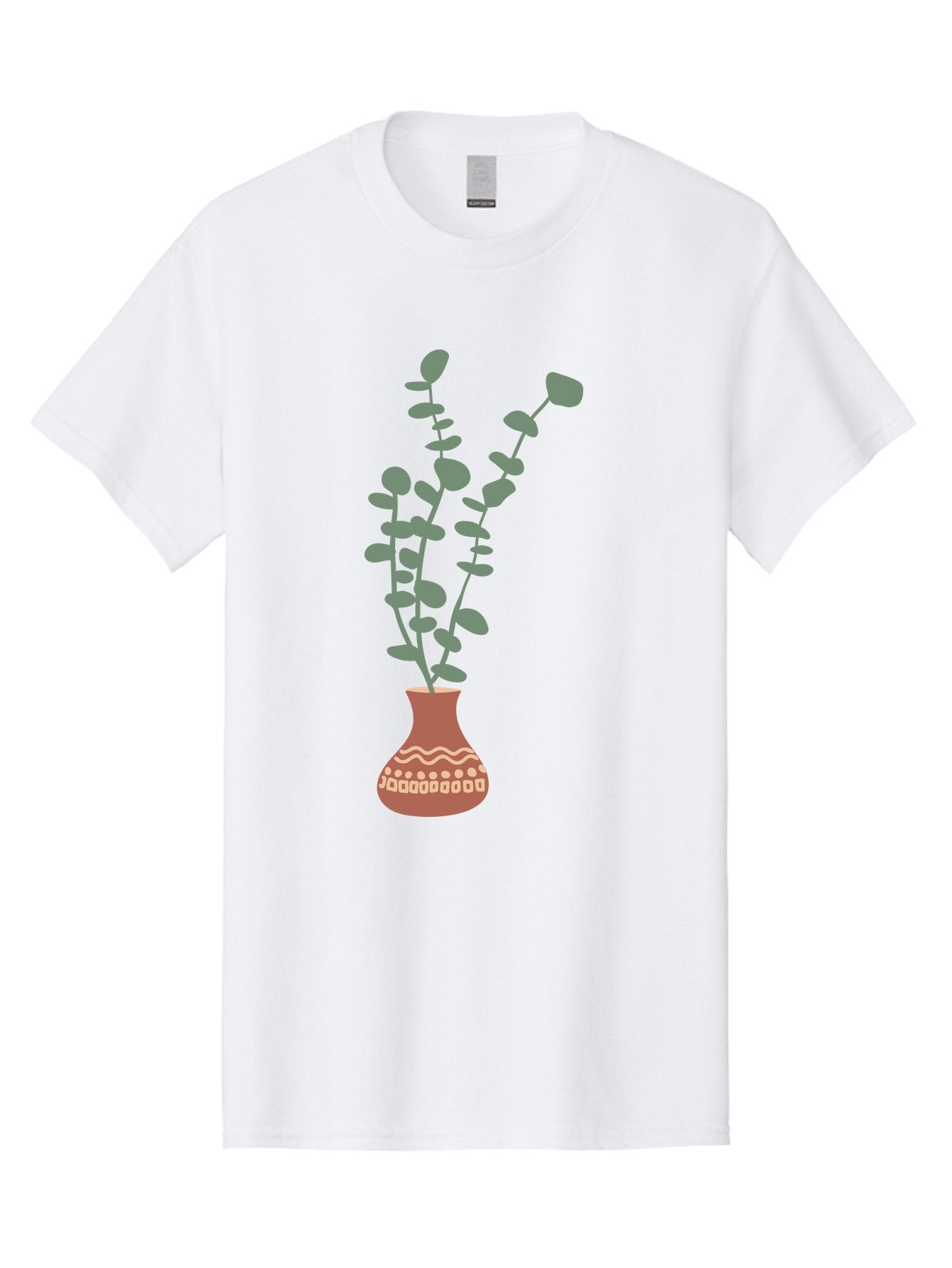 Flowers-In-Vase Men'S Graphic Tee, 100% Cotton, Comfortable Casual Summer Wear, Machine Washable, Vase With Flowers, Decorative Elements, Artistic Design, Floral Arrangement, Intricate Patterns, Modern Illustration, Digital Art Aae021