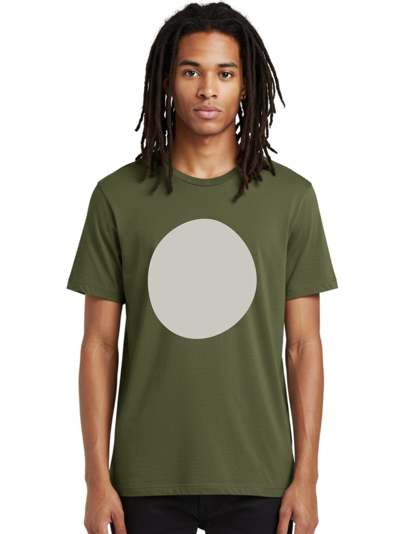 Gray-Circle Men'S Graphic Tee, 100% Cotton, Comfortable Casual Summer Wear, Machine Washable, Gray Circle, Simple Shape, Minimalist Design, Abstract Art, Geometric Figure, Modern Aesthetic, Clean Lines Aae023 21