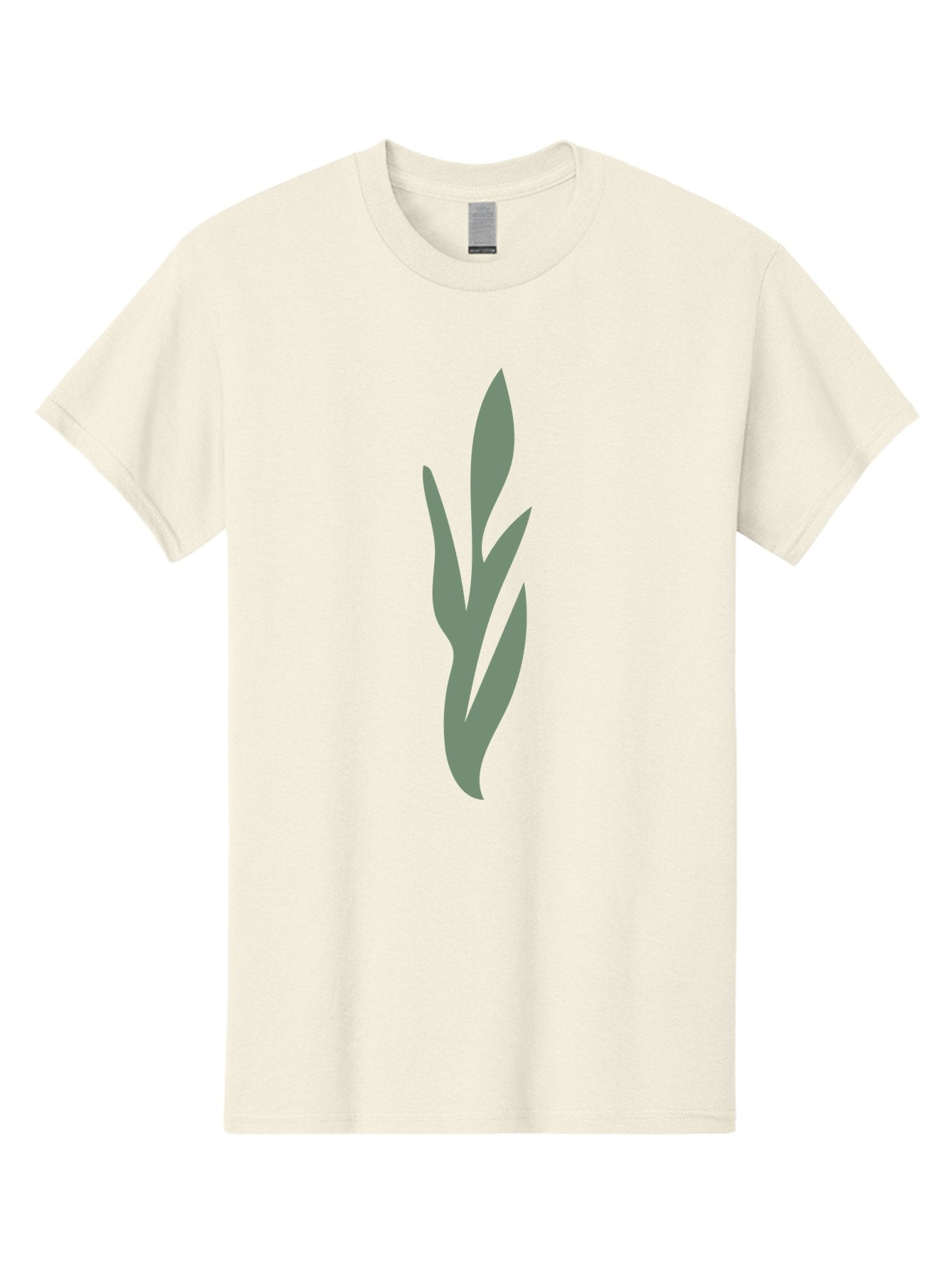 Gray-Leaves Men'S Graphic Tee, 100% Cotton, Comfortable Casual Summer Wear, Machine Washable, Gray Leaves, Simple Graphics, Minimal Design, Green Background, Leafy Silhouette, Abstract Art, Modern Graphic Aae024 3