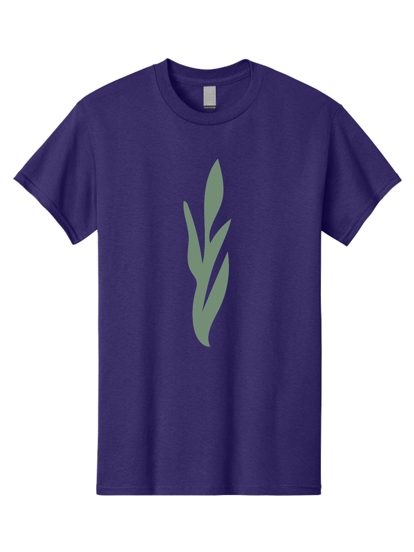 Gray-Leaves Men'S Graphic Tee, 100% Cotton, Comfortable Casual Summer Wear, Machine Washable, Gray Leaves, Simple Graphics, Minimal Design, Green Background, Leafy Silhouette, Abstract Art, Modern Graphic Aae024 3