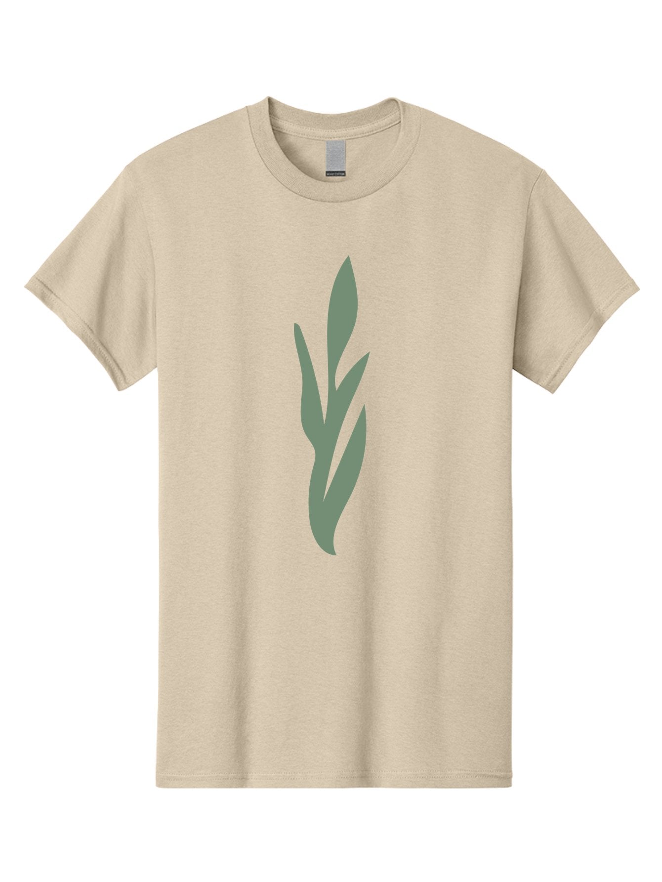 Gray-Leaves Men'S Graphic Tee, 100% Cotton, Comfortable Casual Summer Wear, Machine Washable, Gray Leaves, Simple Graphics, Minimal Design, Green Background, Leafy Silhouette, Abstract Art, Modern Graphic Aae024 5