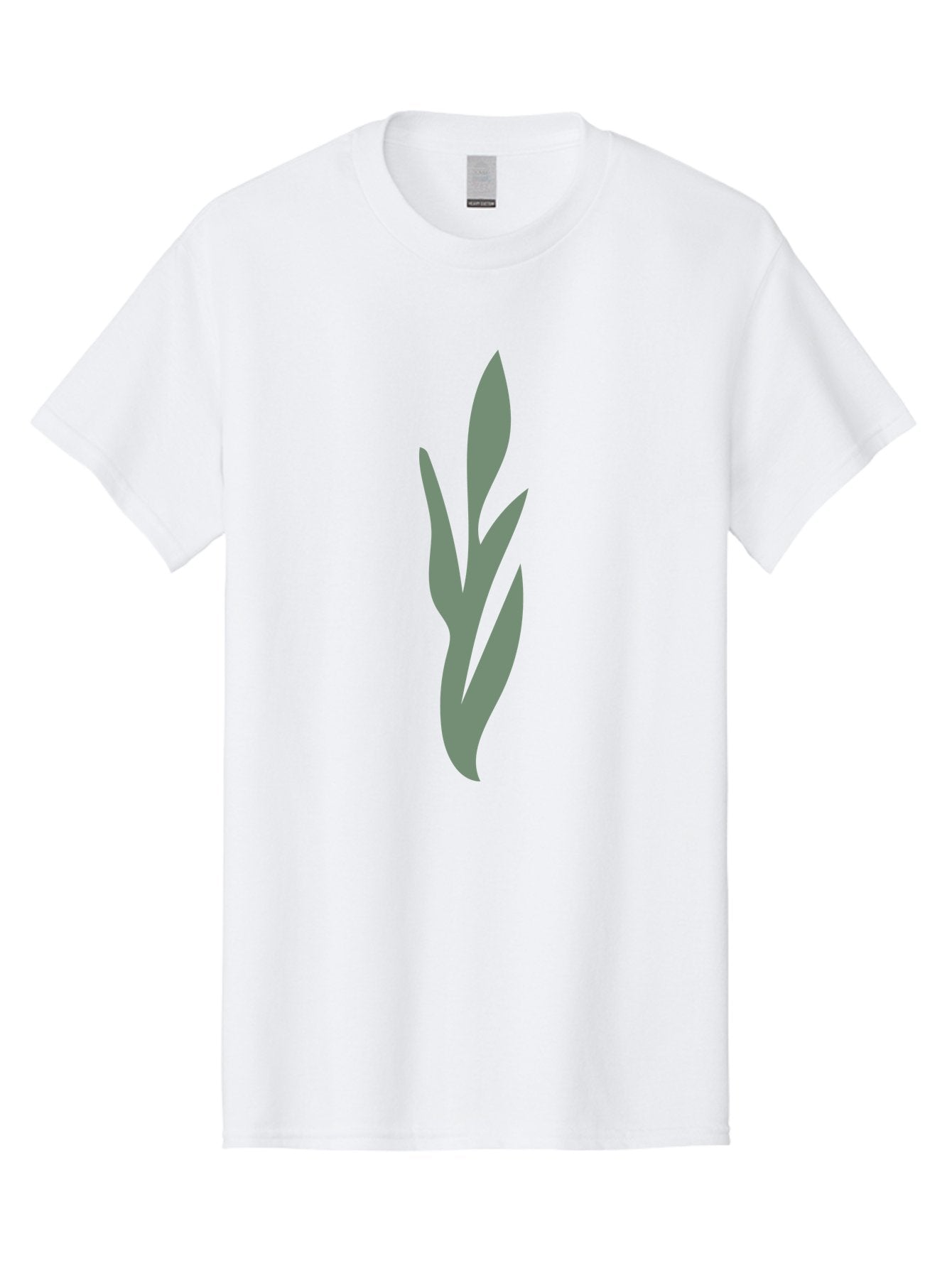 Gray-Leaves Men'S Graphic Tee, 100% Cotton, Comfortable Casual Summer Wear, Machine Washable, Gray Leaves, Simple Graphics, Minimal Design, Green Background, Leafy Silhouette, Abstract Art, Modern Graphic Aae024 11