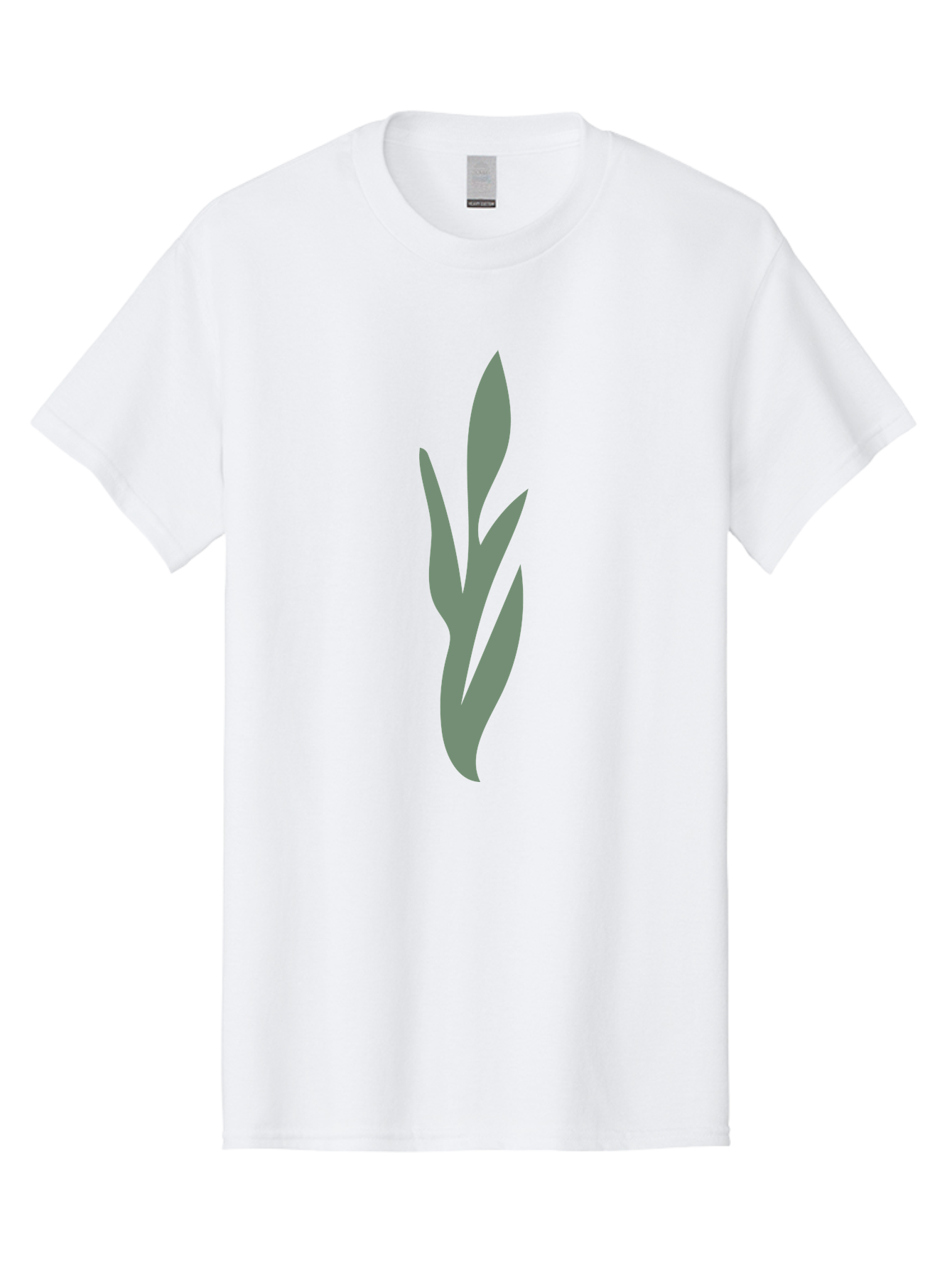 Gray-Leaves Men'S Graphic Tee, 100% Cotton, Comfortable Casual Summer Wear, Machine Washable, Gray Leaves, Simple Graphics, Minimal Design, Green Background, Leafy Silhouette, Abstract Art, Modern Graphic Aae024 7