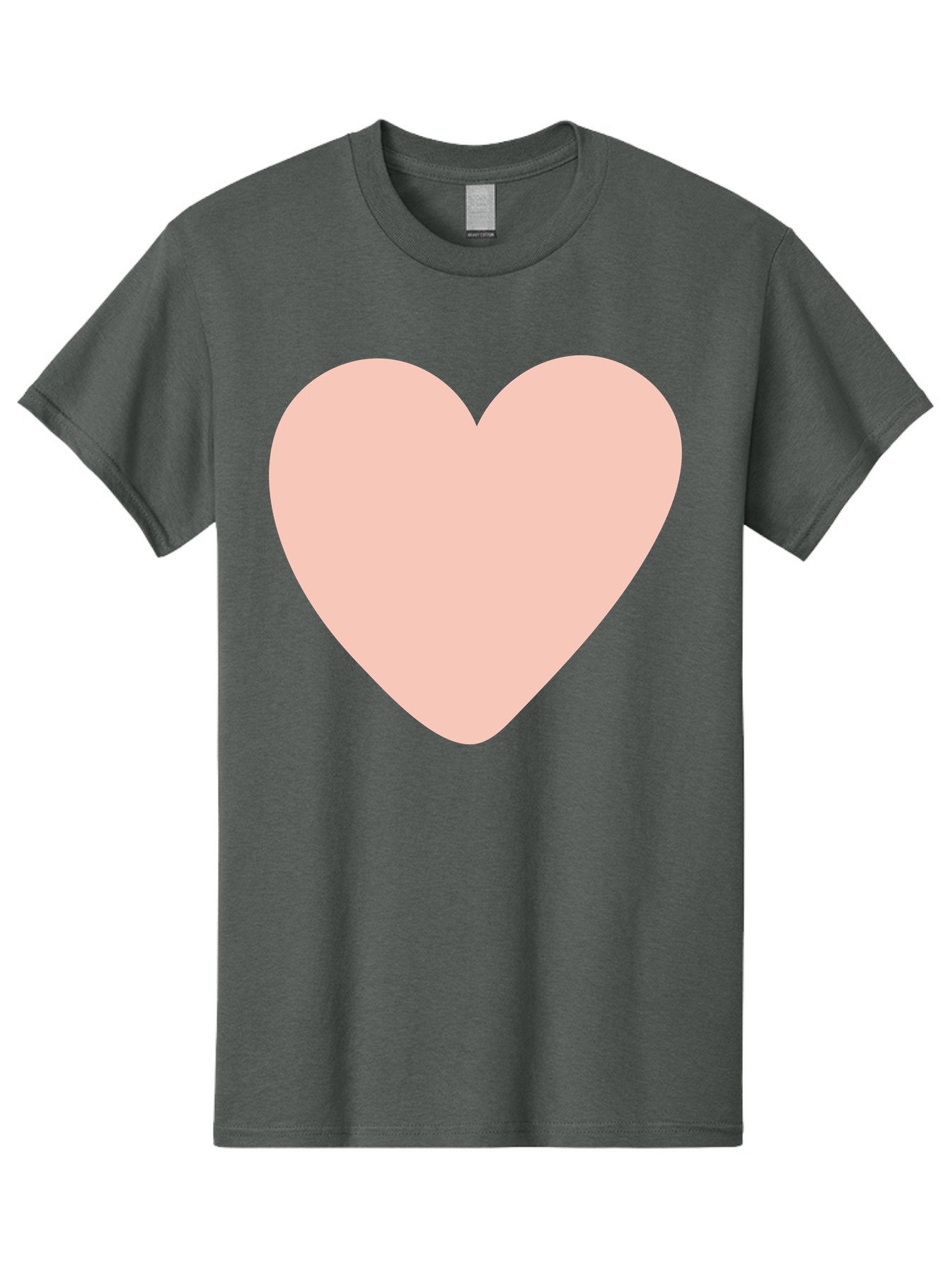Heart Men'S Graphic Tee, 100% Cotton, Comfortable Casual Summer Wear, Machine Washable, Heart Symbol, Love Icon, Pink Heart, Digital Art, Minimalist Design, Simple Shape, Heart Illustration, Love Symbol Aae025 5