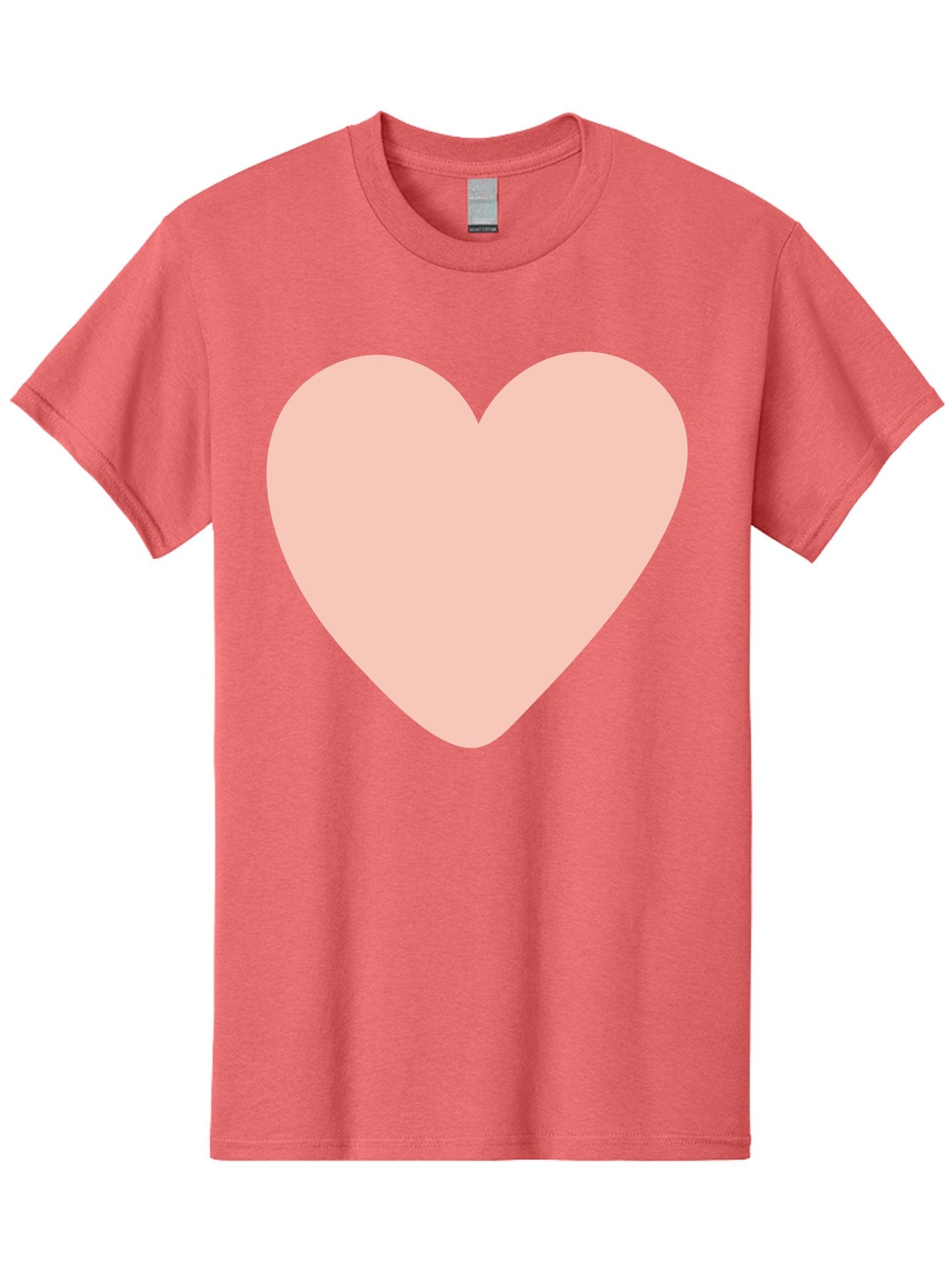 Heart Men'S Graphic Tee, 100% Cotton, Comfortable Casual Summer Wear, Machine Washable, Heart Symbol, Love Icon, Pink Heart, Digital Art, Minimalist Design, Simple Shape, Heart Illustration, Love Symbol Aae025 8