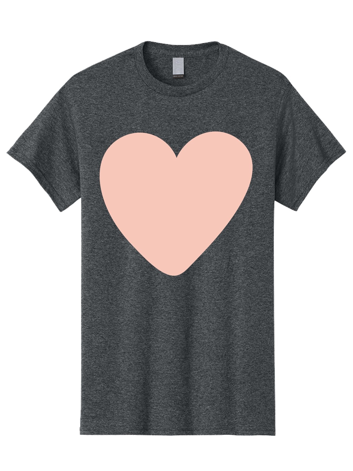 Heart Men'S Graphic Tee, 100% Cotton, Comfortable Casual Summer Wear, Machine Washable, Heart Symbol, Love Icon, Pink Heart, Digital Art, Minimalist Design, Simple Shape, Heart Illustration, Love Symbol Aae025 11