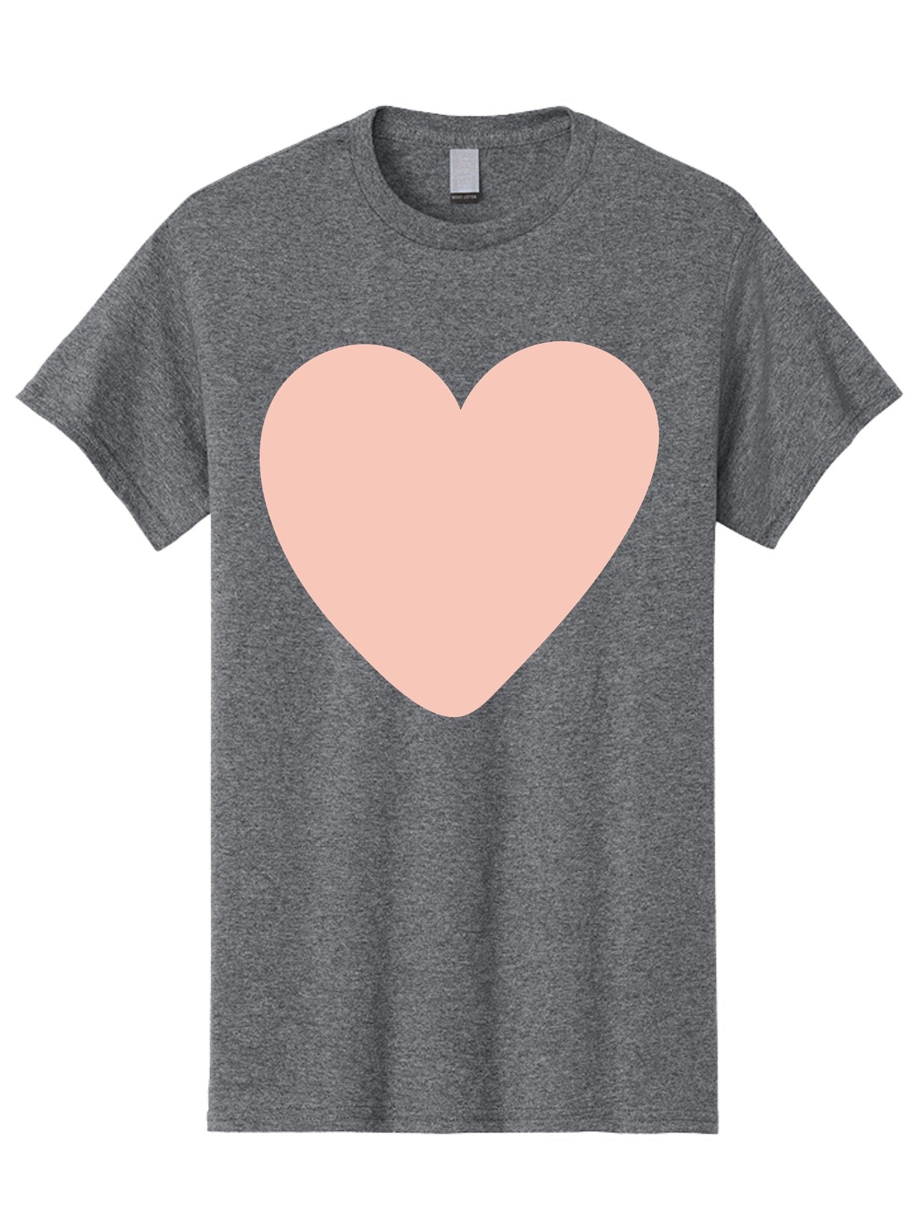 Heart Men'S Graphic Tee, 100% Cotton, Comfortable Casual Summer Wear, Machine Washable, Heart Symbol, Love Icon, Pink Heart, Digital Art, Minimalist Design, Simple Shape, Heart Illustration, Love Symbol Aae025 12