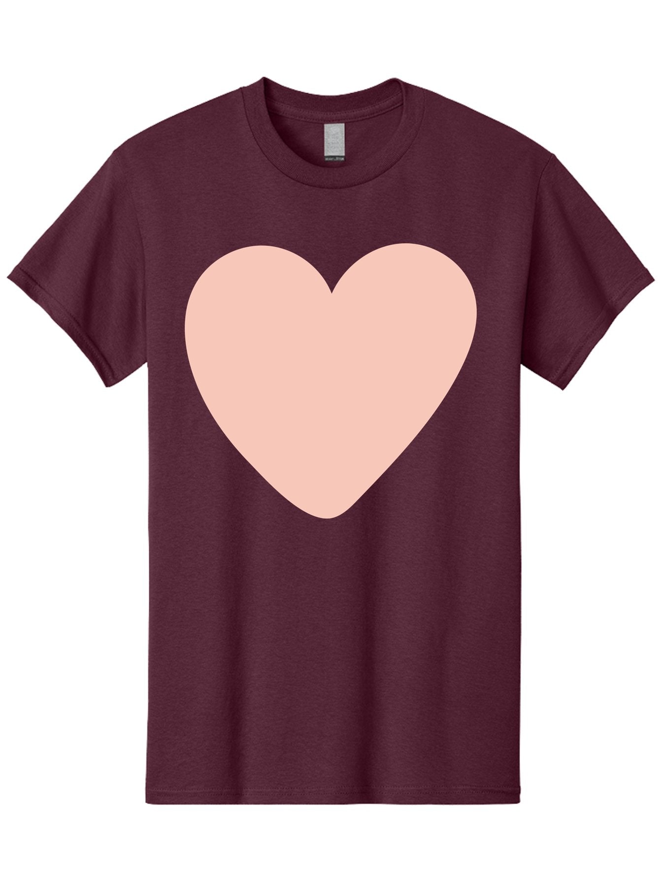 Heart Men'S Graphic Tee, 100% Cotton, Comfortable Casual Summer Wear, Machine Washable, Heart Symbol, Love Icon, Pink Heart, Digital Art, Minimalist Design, Simple Shape, Heart Illustration, Love Symbol Aae025 15