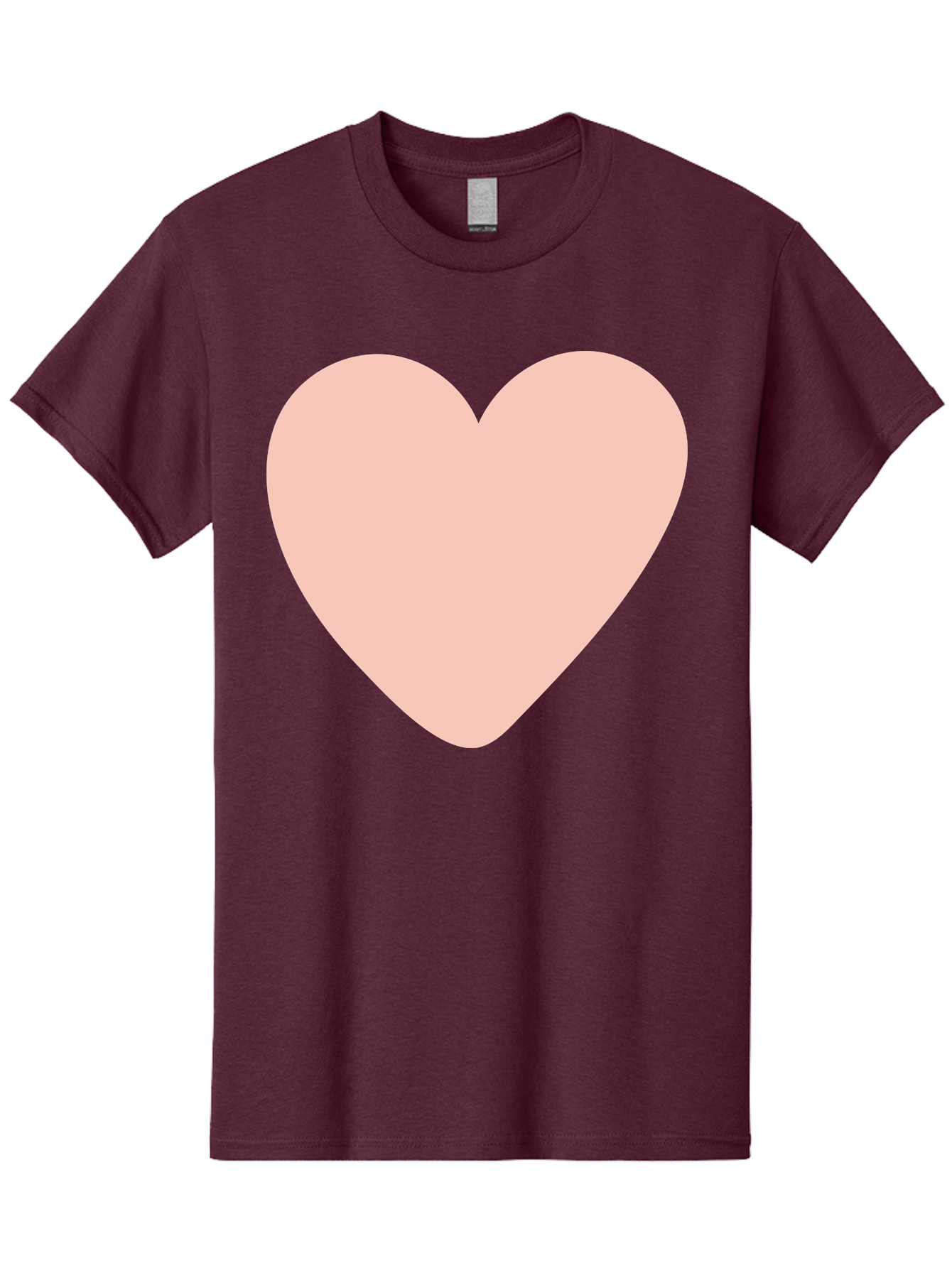 Heart Men'S Graphic Tee, 100% Cotton, Comfortable Casual Summer Wear, Machine Washable, Heart Symbol, Love Icon, Pink Heart, Digital Art, Minimalist Design, Simple Shape, Heart Illustration, Love Symbol Aae025